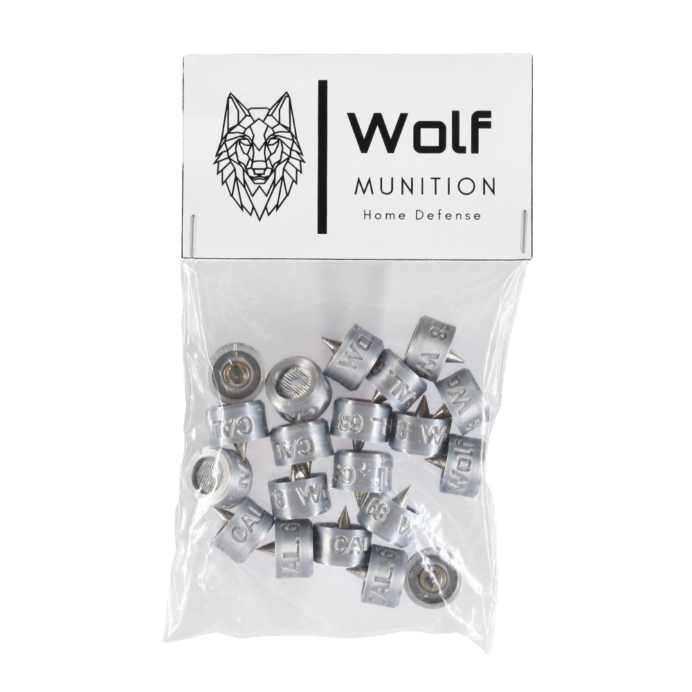 Wolf Taurus T1 Kunststoffmunition mit Metallspitze Kaliber .68 fr HDR 68 und HDS 68 silber 20er Beutel Bild 3