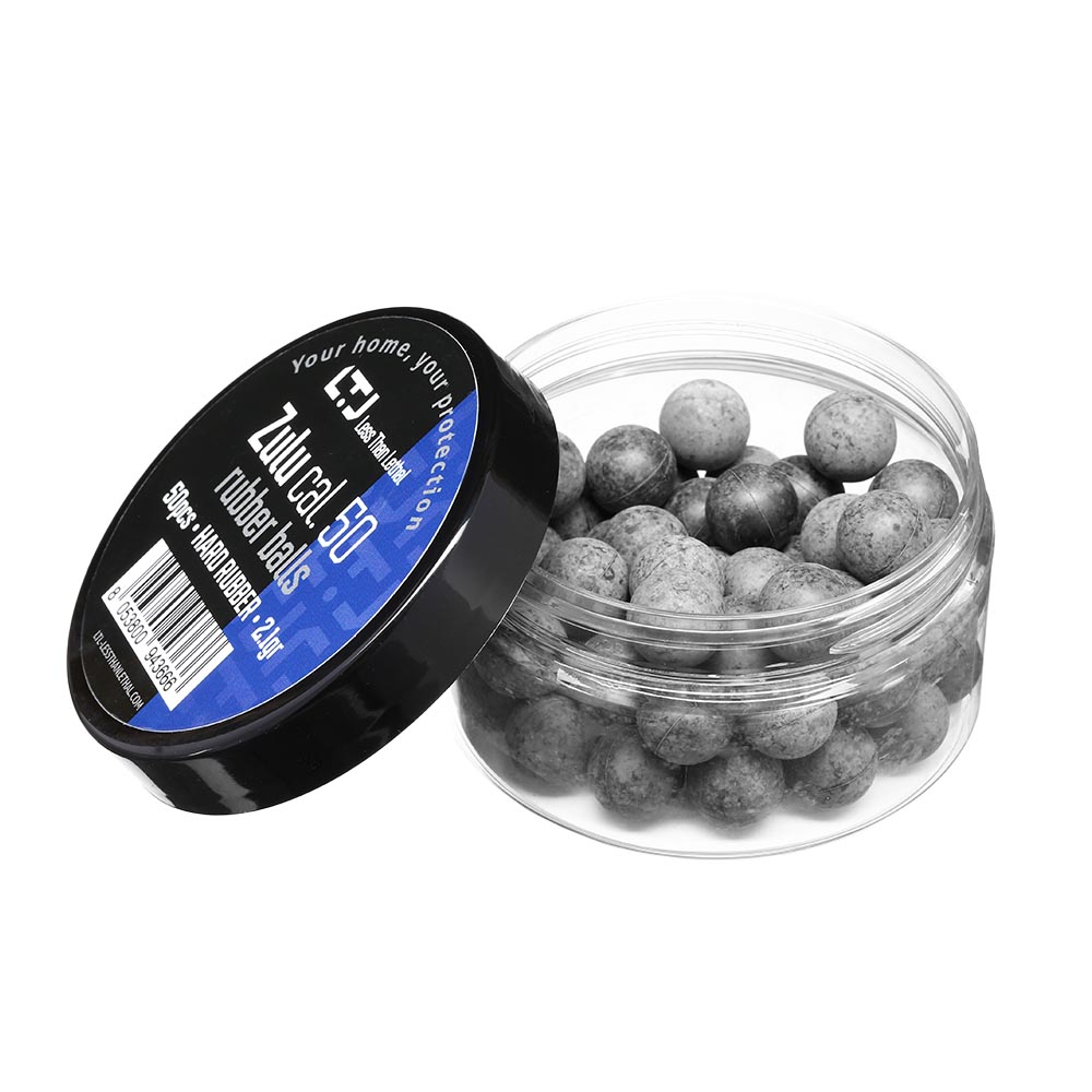 LTL Zulu Hard Rubber Balls Gummikugeln im Kaliber .50 schwarz 50 Stck Bild 2