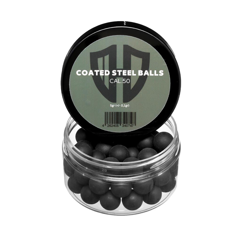 Coated Steel Balls Kaliber .50 schwarz 50er Dose Bild 1