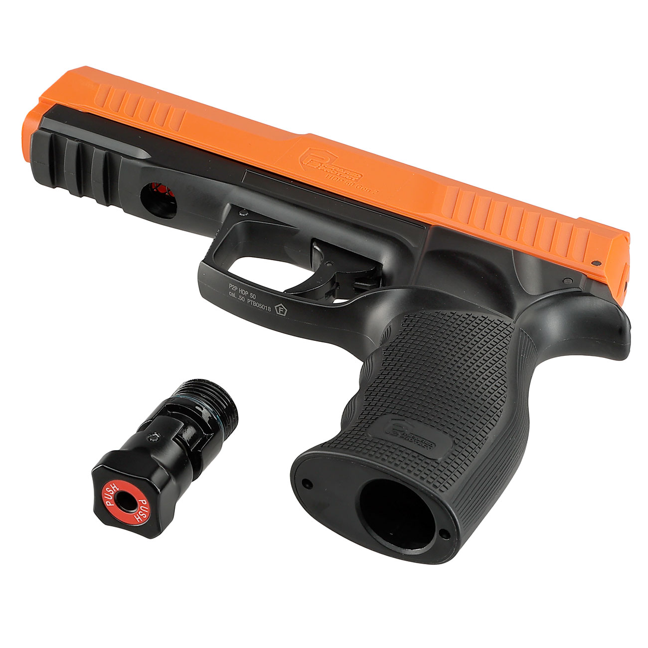 P2P HDP 50 Gen2 CO2-RAM Pistole Kal. 50 schwarz/orange Bild 5