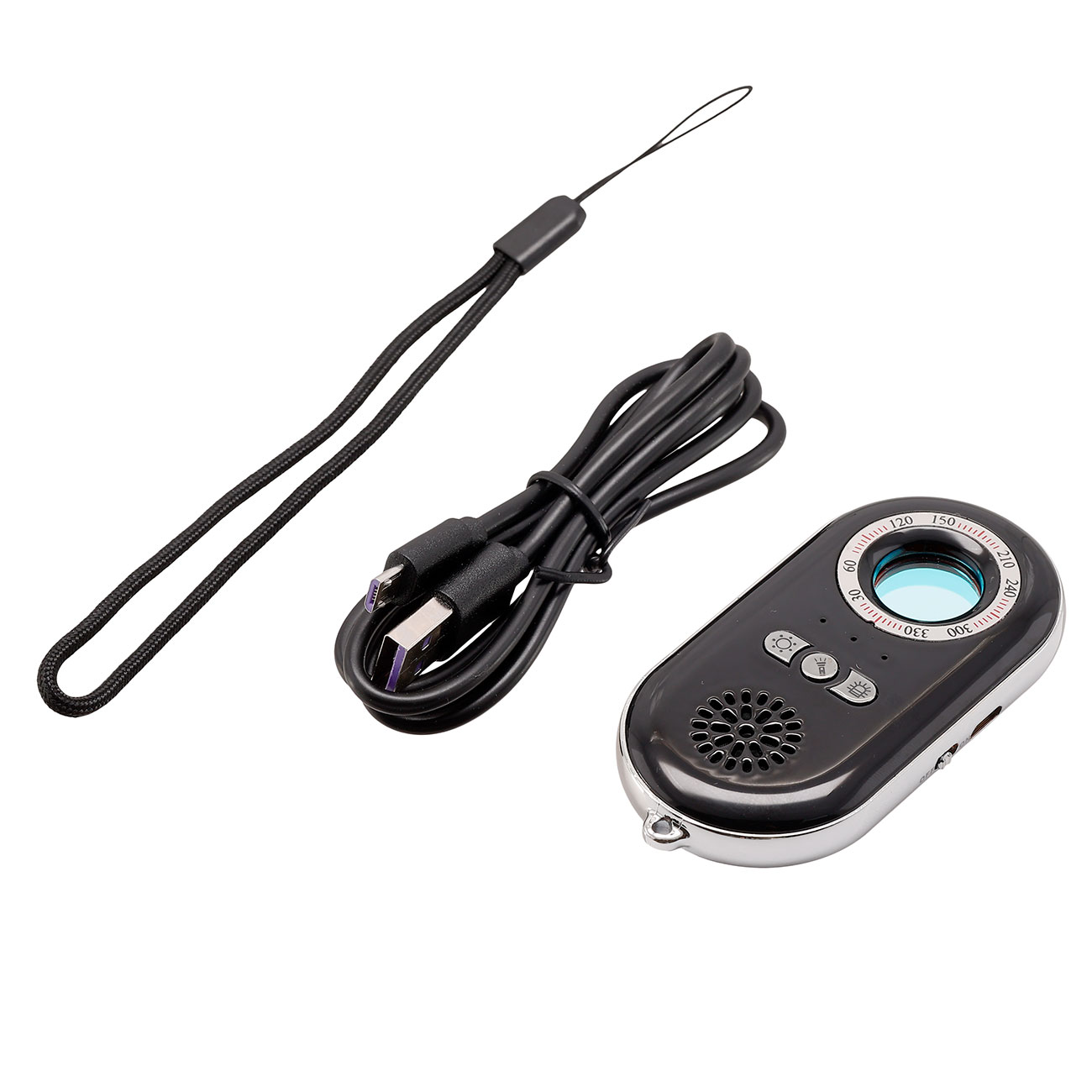 Kameradetektor K98 mit Alarm und LED-Lampe schwarz inkl. USB-Ladekabel & Lanyard Bild 6