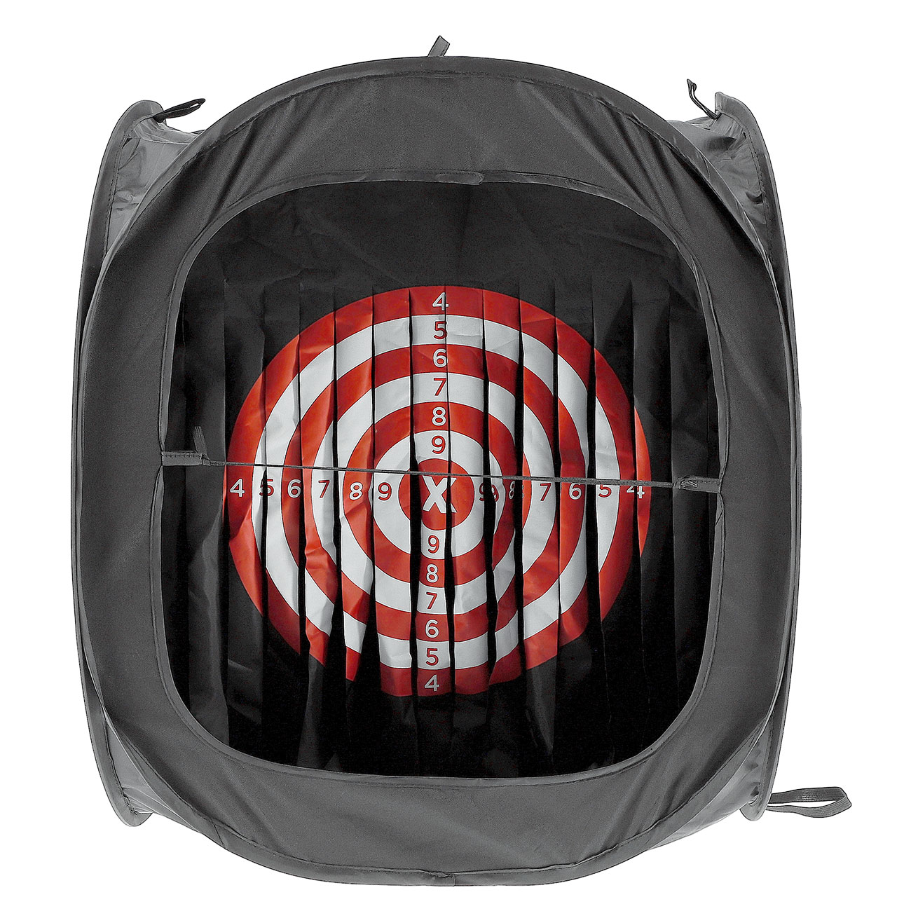 T4E Pop-Up Target Zielkasten mit Buffer Vorhang faltbar schwarz inkl. Transportbeutel Bild 1