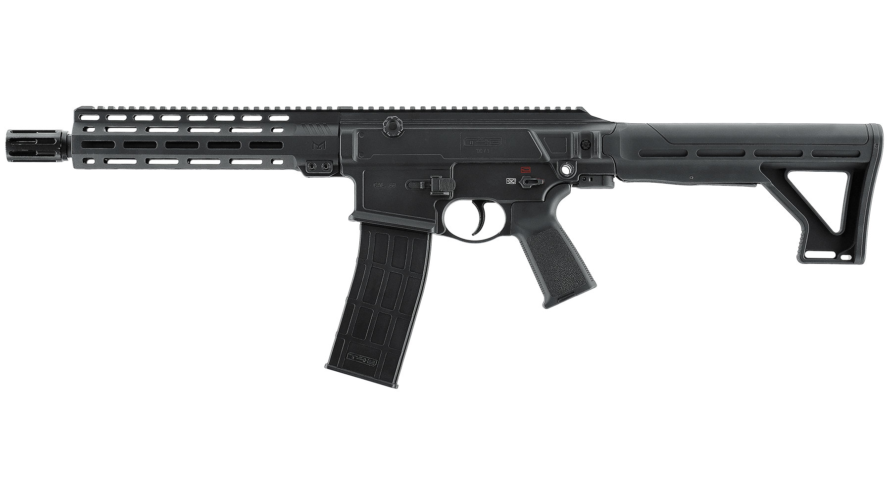 T4E TC 68 CO2 RAM Gewehr Kal. .68 -7,5 Joule schwarz inkl. Hopper-Adapter & Dummy-Magazin