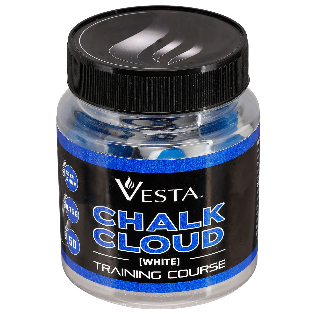 Vesta Kreidekugeln Chalk Cloud Balls Kaliber .50 blau/wei 50er Dose