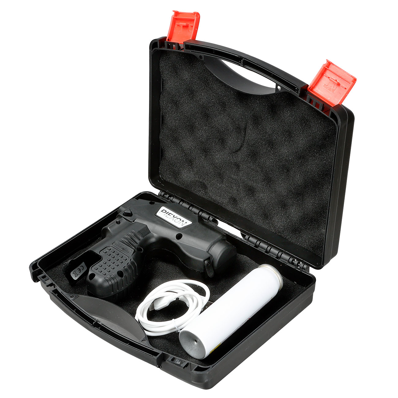Piexon Pepper Soaker PSX1 Tierabwehrgert schwarz mit 300 Lumen LED-Lampe inkl. Pfefferkartusche 75 ml, USB-Ladekabel & Tran Bild 4