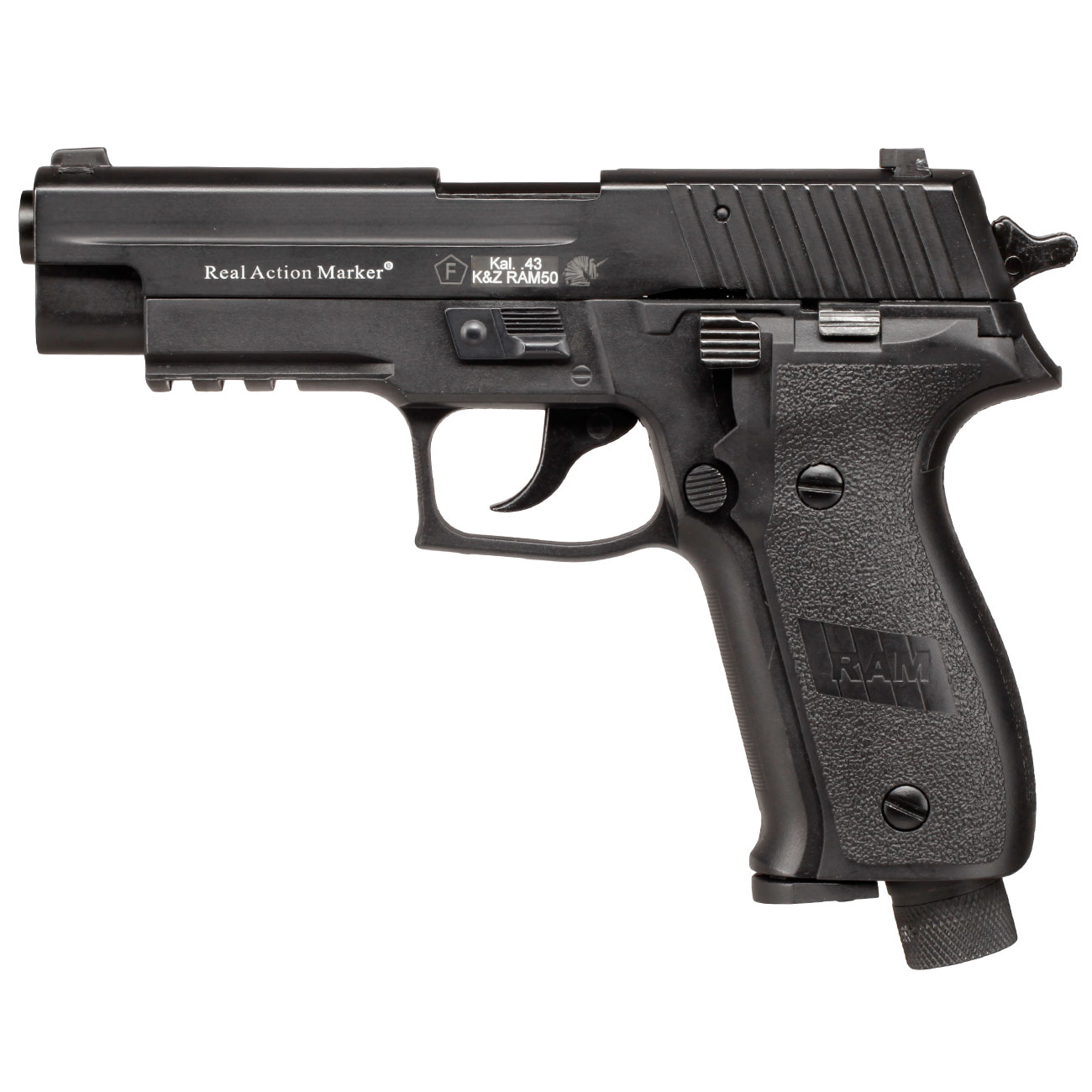 APS X50 mit Metallschlitten CO2-RAM Pistole Kal. 43 schwarz