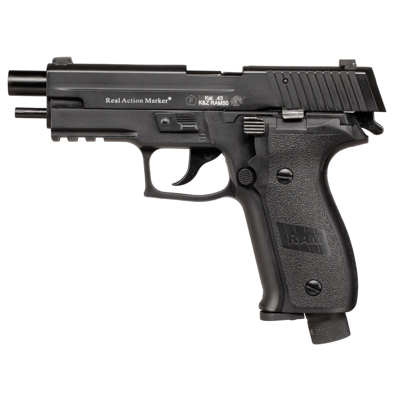 APS X50 mit Metallschlitten CO2-RAM Pistole Kal. 43 schwarz Bild 6