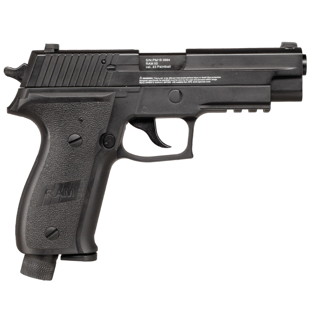 APS X50 mit Metallschlitten CO2-RAM Pistole Kal. 43 schwarz Bild 7