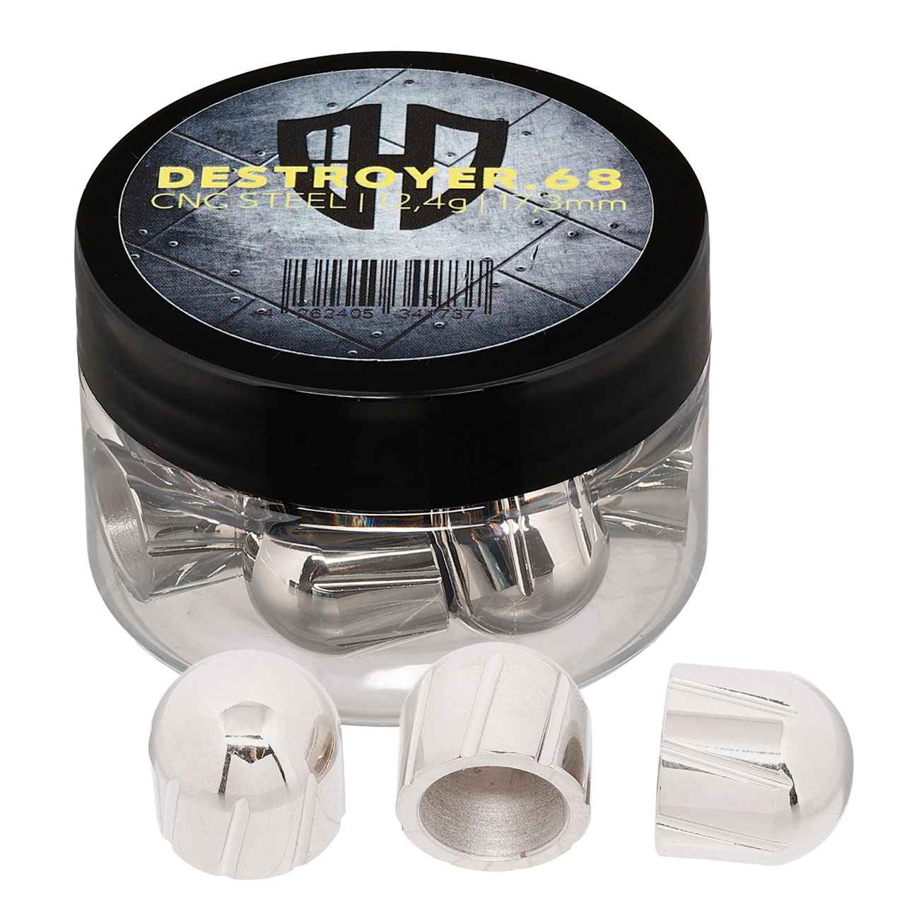 Destroyer.68 CNC Stahlgeschosse Kaliber .68 fr TR68 / TS68 / HDR68 / HDS68 chrom 12er Dose