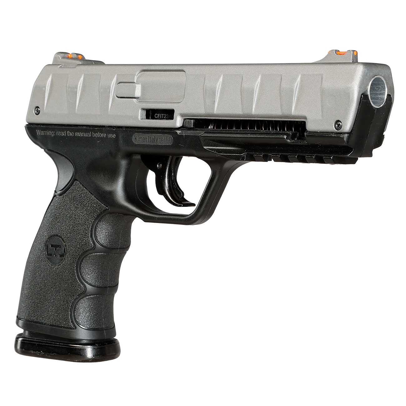 Chiappa LTL Bravo 1.50 mit Metallschlitten CO2-RAM Pistole Kal. .50 schwarz / grau Bild 10