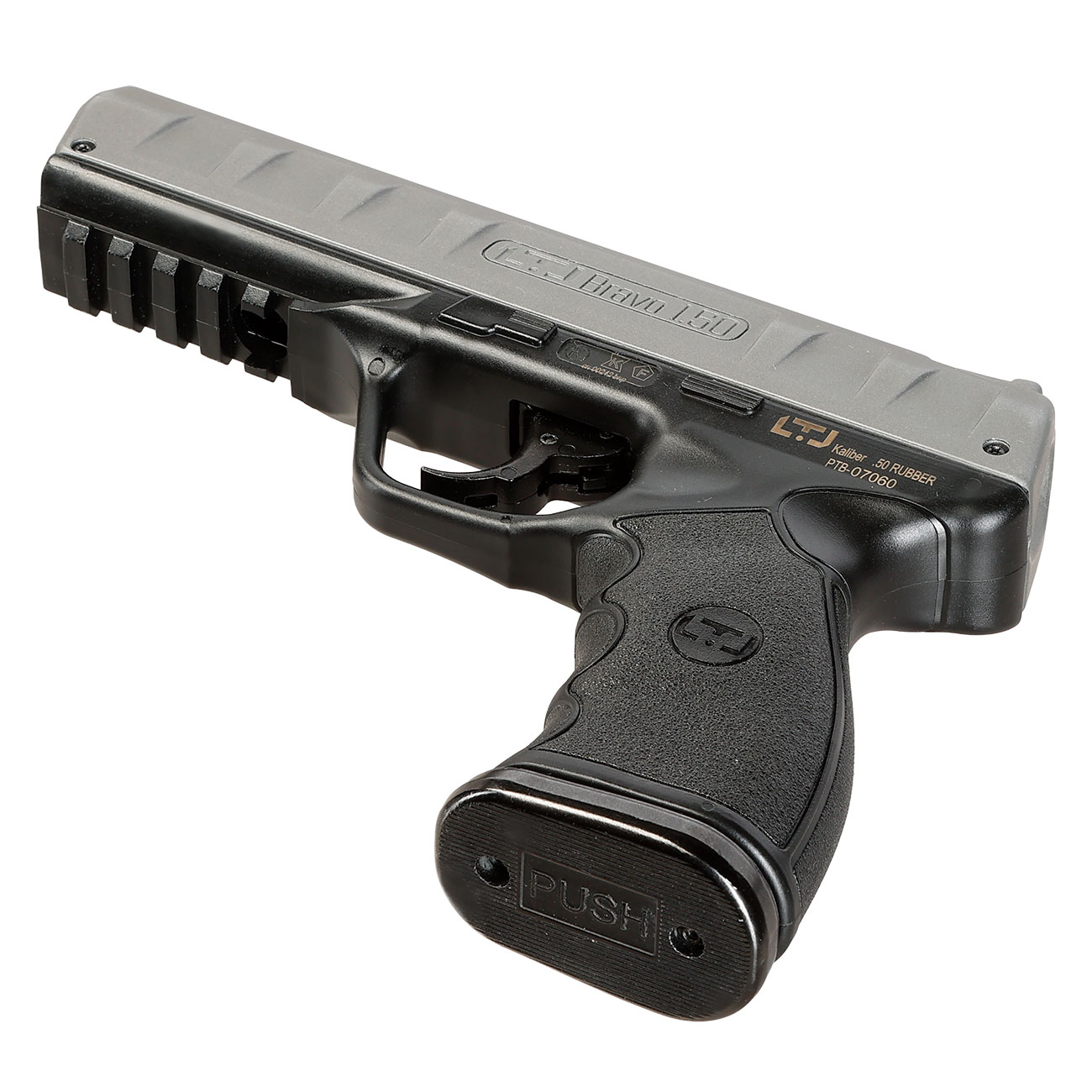 Chiappa LTL Bravo 1.50 mit Metallschlitten CO2-RAM Pistole Kal. .50 schwarz / grau Bild 6