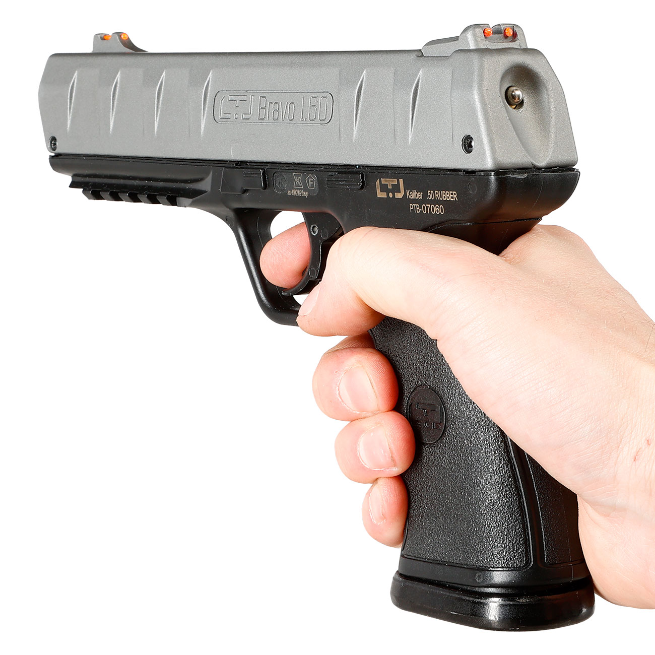 Chiappa LTL Bravo 1.50 mit Metallschlitten CO2-RAM Pistole Kal. .50 schwarz / grau Bild 9