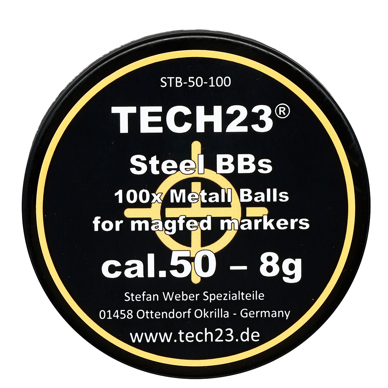 Tech23 Chromstahlkugeln 8g Kaliber .50 silber 100er Dose Bild 3