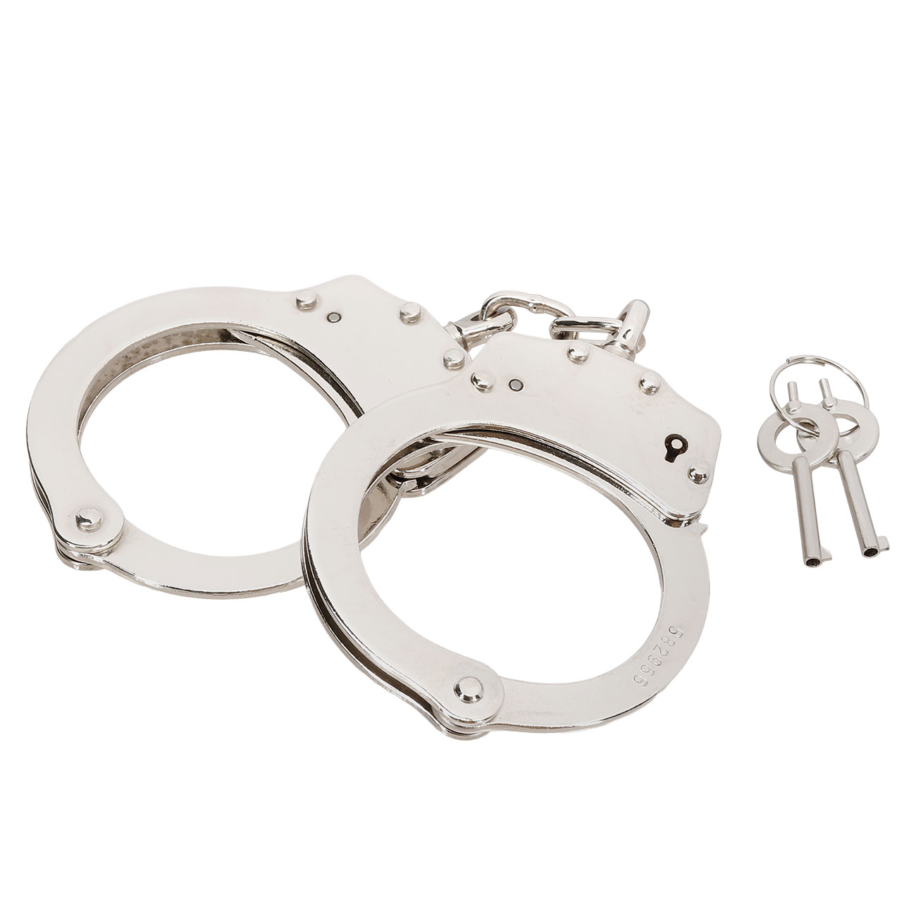 MFH Handschellen Deluxe 2 Schl�ssel, Stahl, vernickelt Bild 2