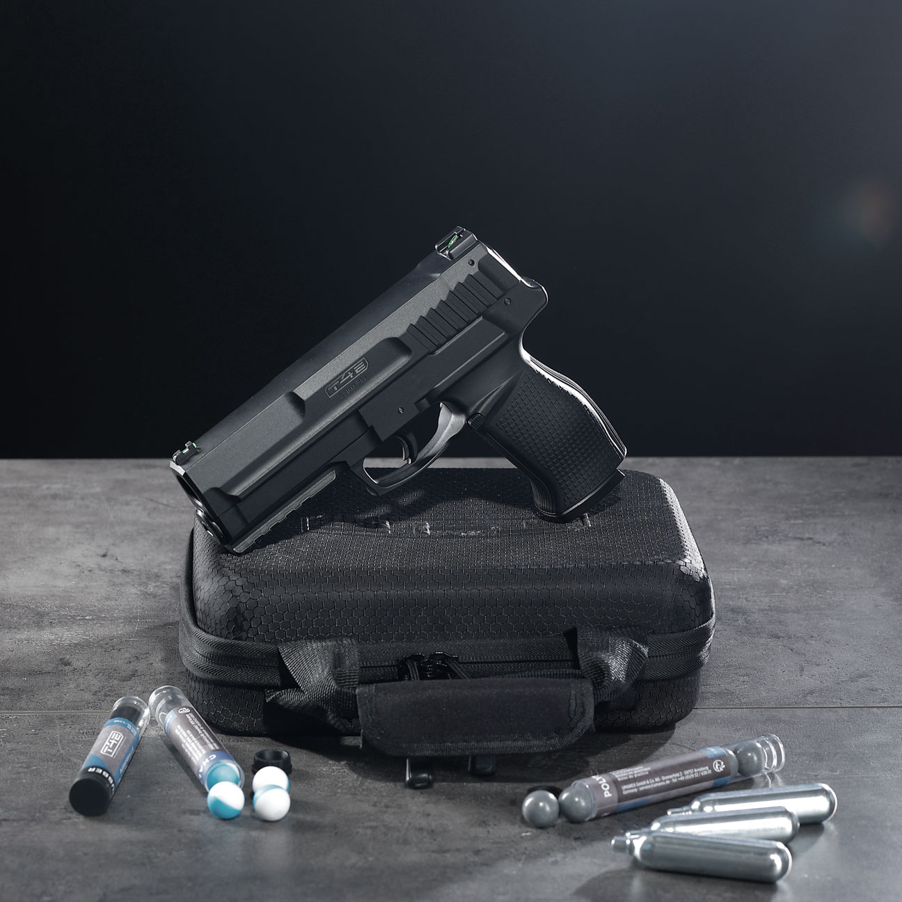 T4E Impax P68 CO2-RAM Pistole Kal. .68 im Komplettset mit Softkoffer schwarz Bild 1