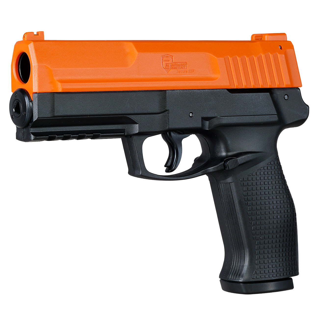 P2P Secure 68P CO2-RAM Pistole Kal. .68 im Komplettset mit Softkoffer orange / schwarz Bild 2