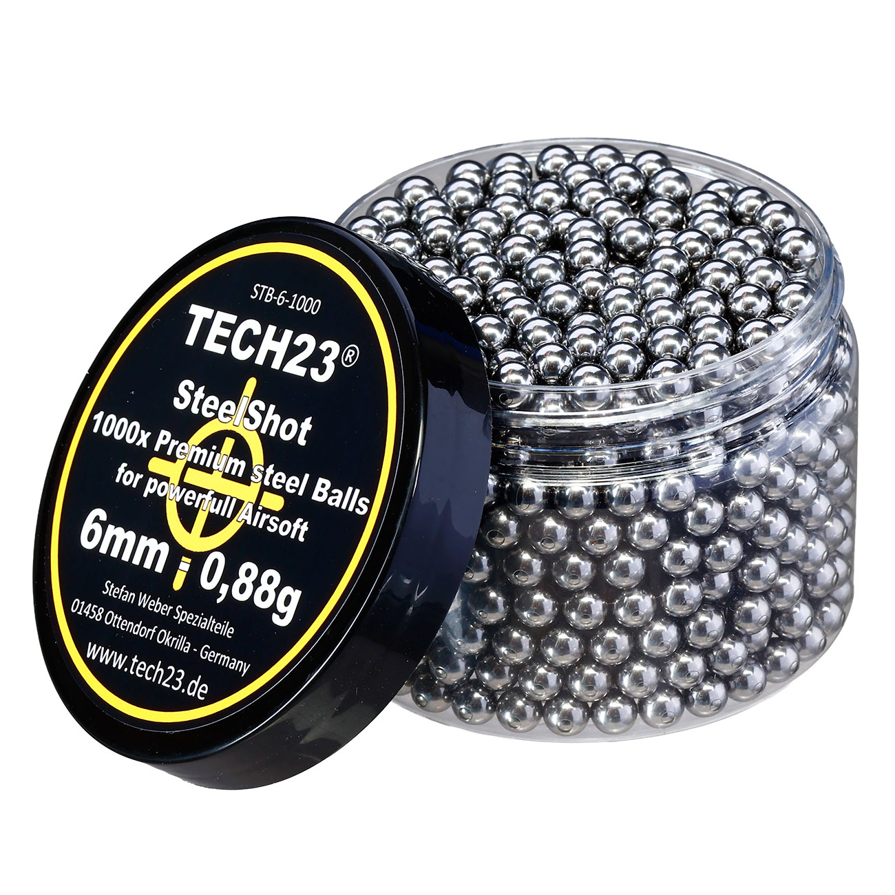 Tech23 Chromstahlkugeln 0,88g Kaliber 6 mm BB silber 1000er Dose Bild 2
