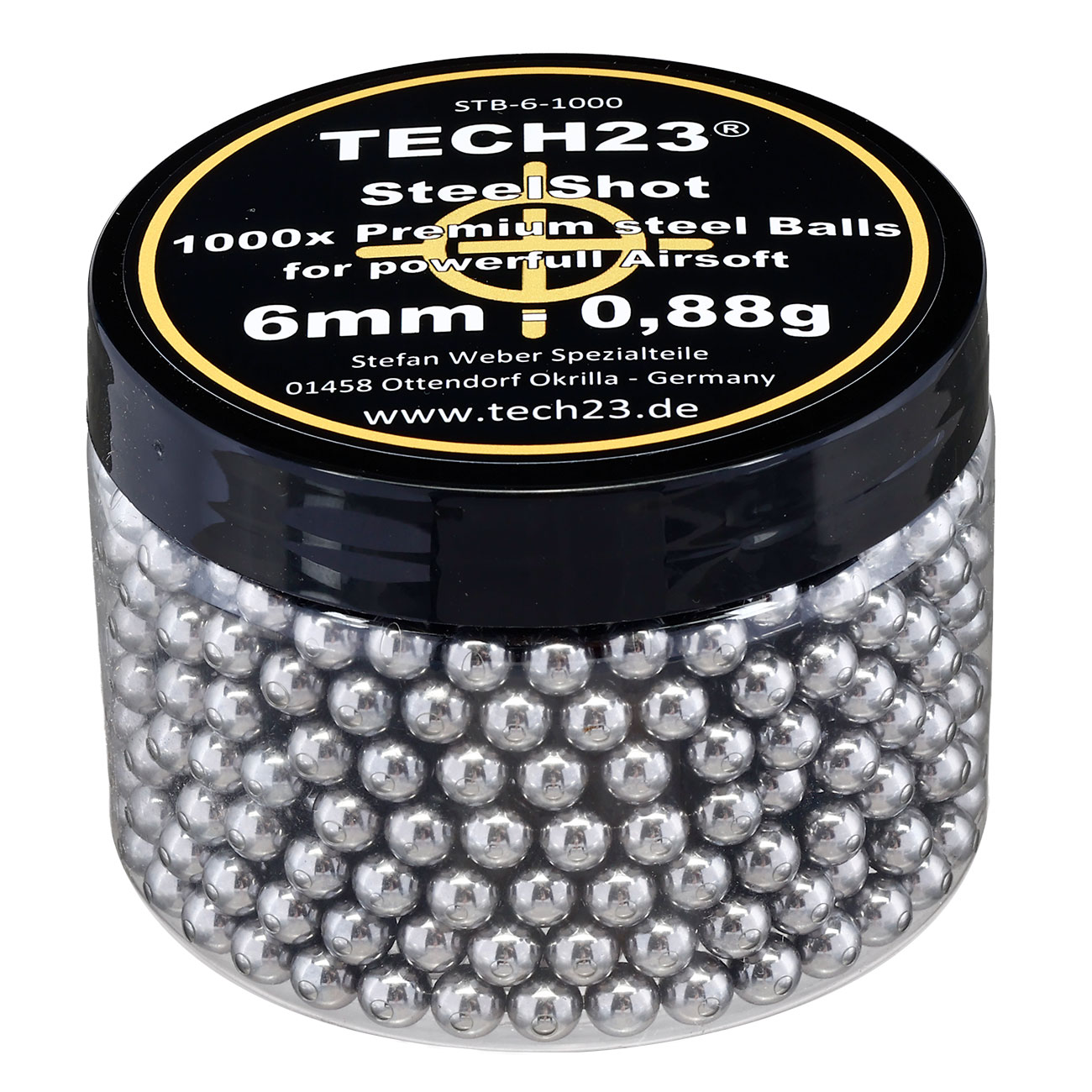 Tech23 Chromstahlkugeln 0,88g Kaliber 6 mm BB silber 1000er Dose Bild 4