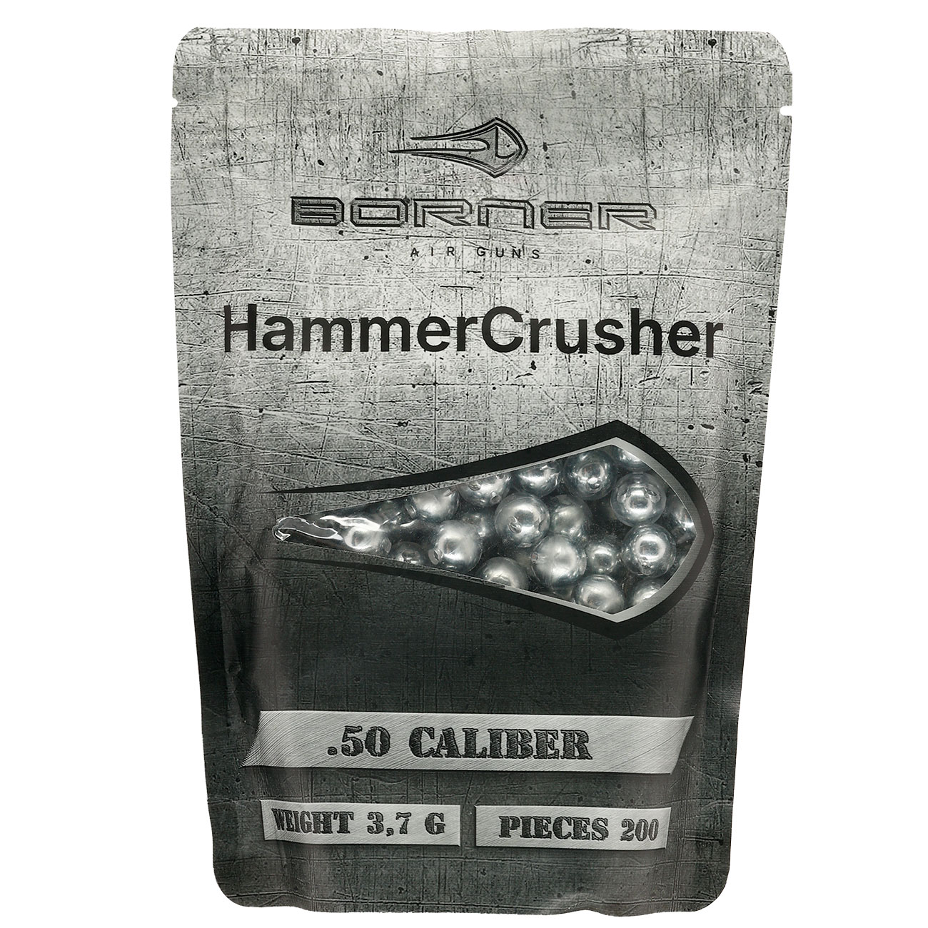 Borner HammerCrusher Steel Balls mit Kunststoffmantel Kal. .50 3,7 g silber 200er Beutel