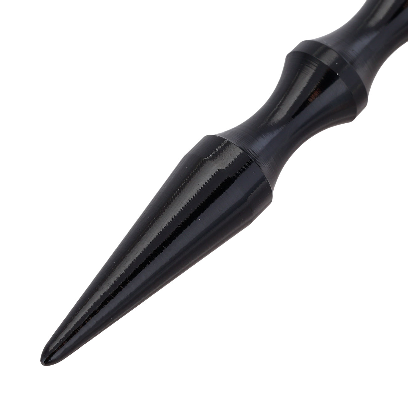Kubotan gewellt mit Schl�sselring schwarz Bild 2
