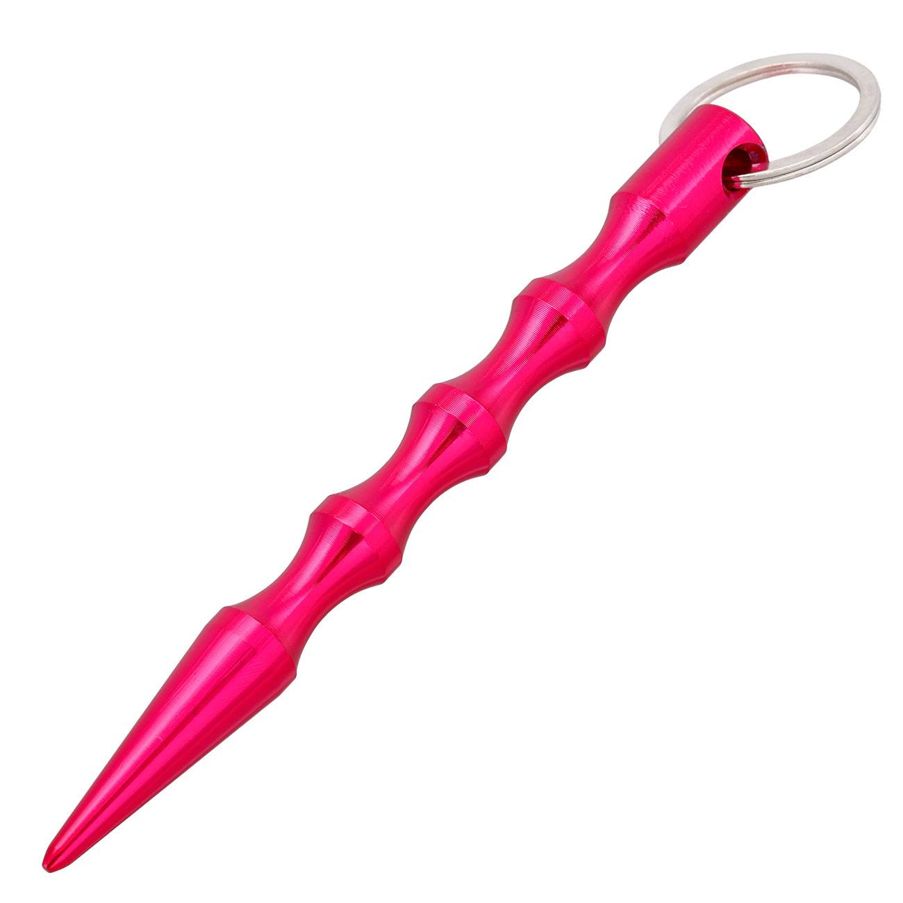 Kubotan gewellt mit Schl�sselring rosa