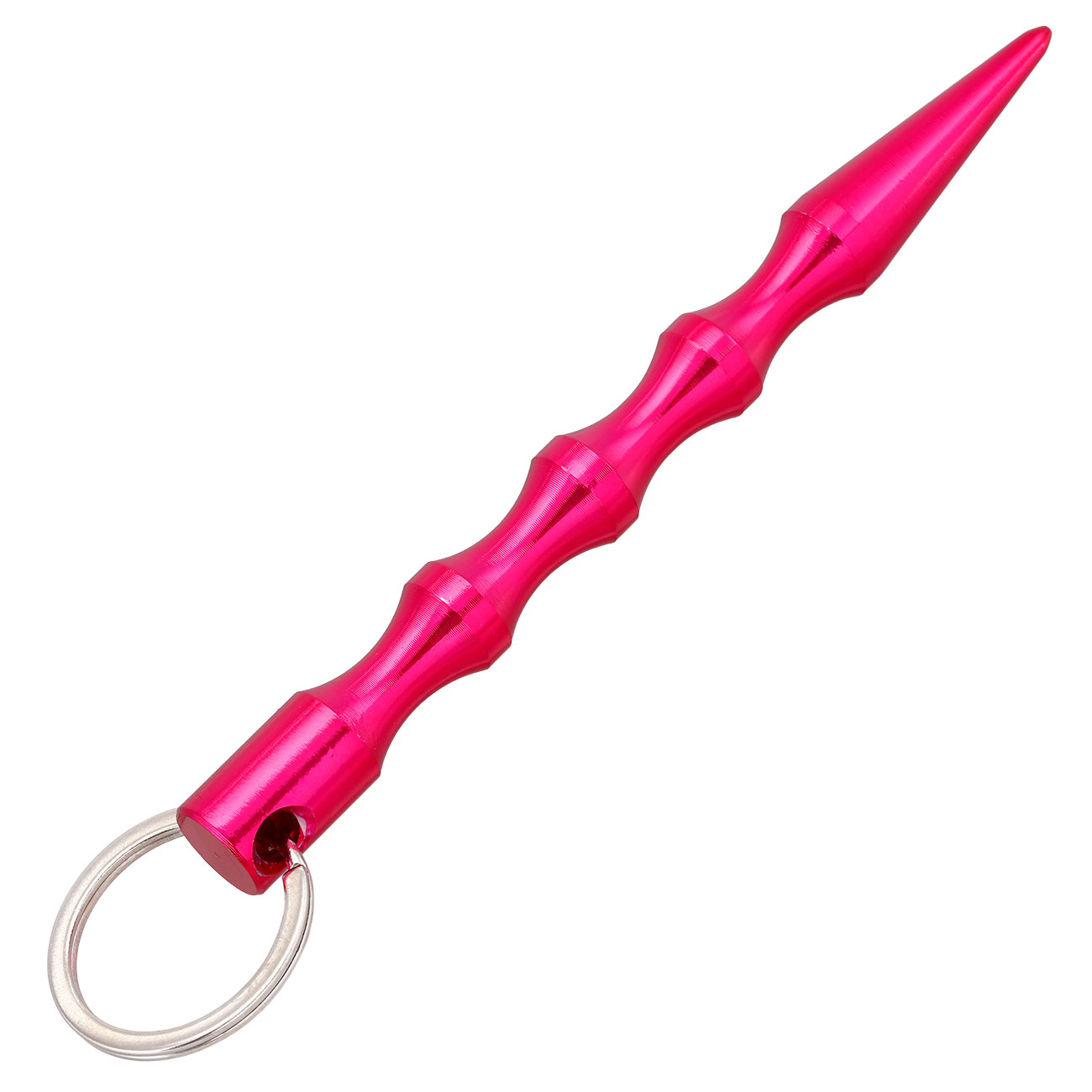 Kubotan gewellt mit Schl�sselring rosa Bild 1