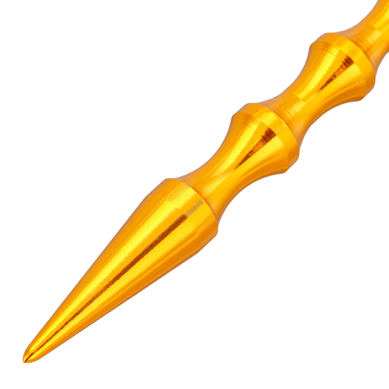 Kubotan gewellt mit Schl�sselring gold Bild 2