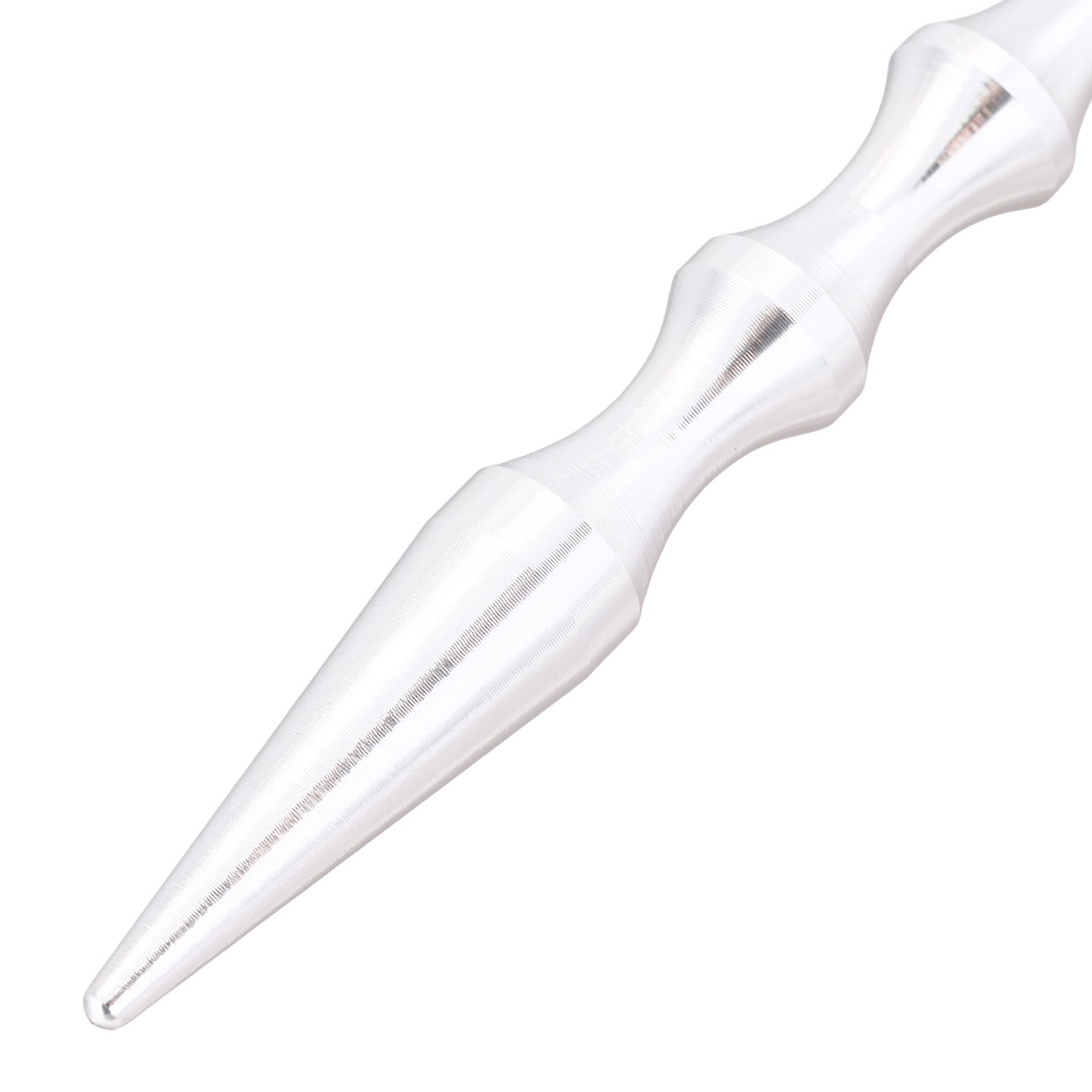 Kubotan gewellt mit Schl�sselring silber Bild 2