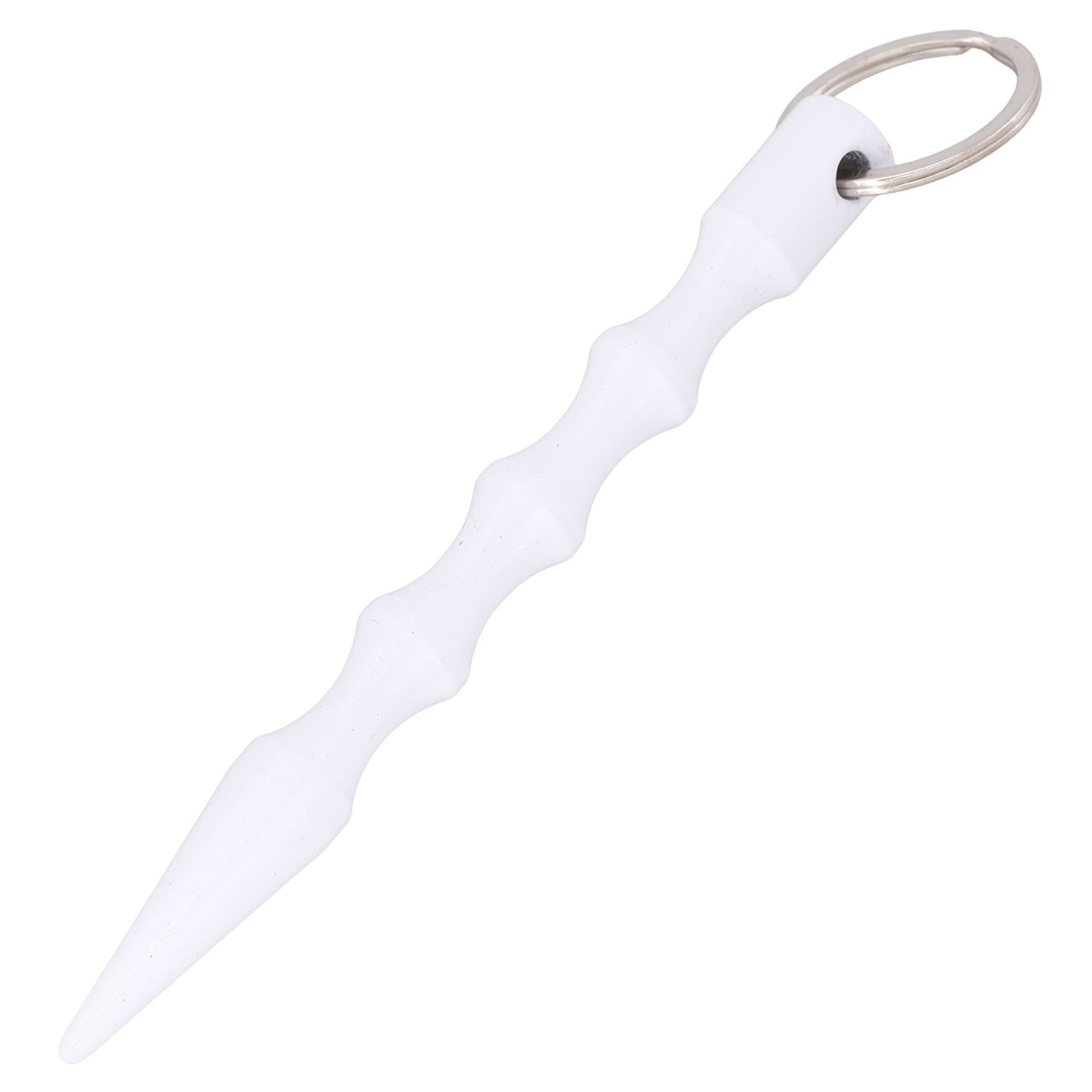 Kubotan gewellt mit Schl�sselring wei�