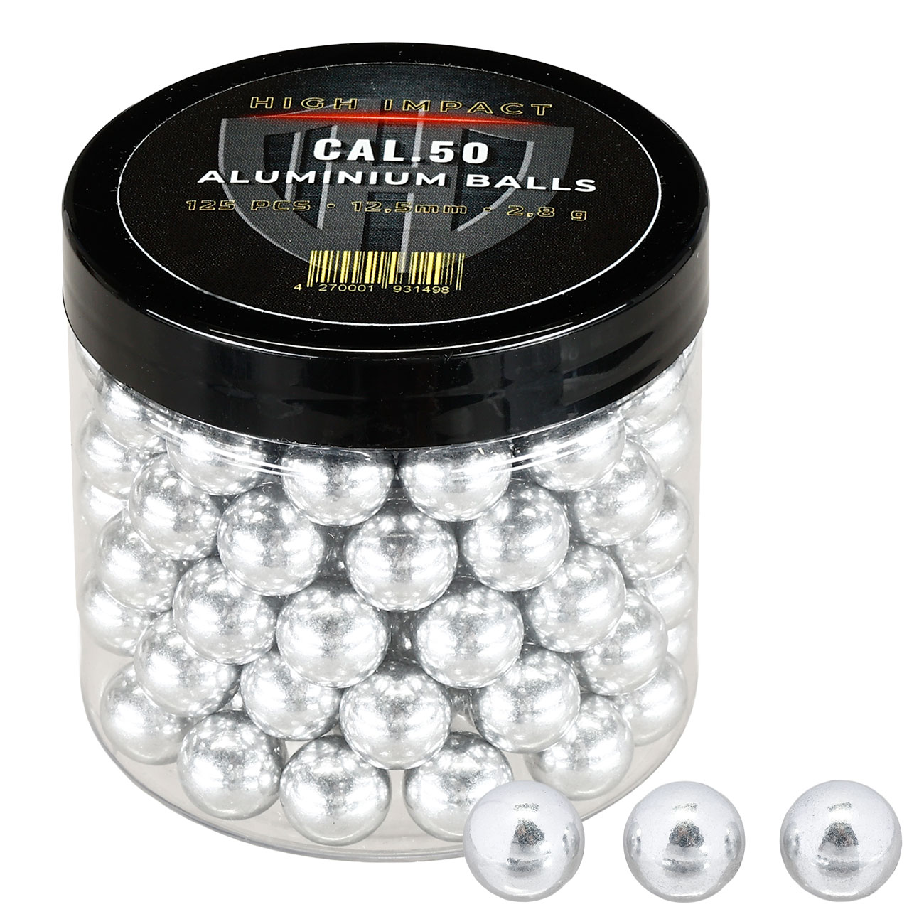 High Impact Aluminiumkugeln 2,8g Kaliber .50 silber 125er Dose