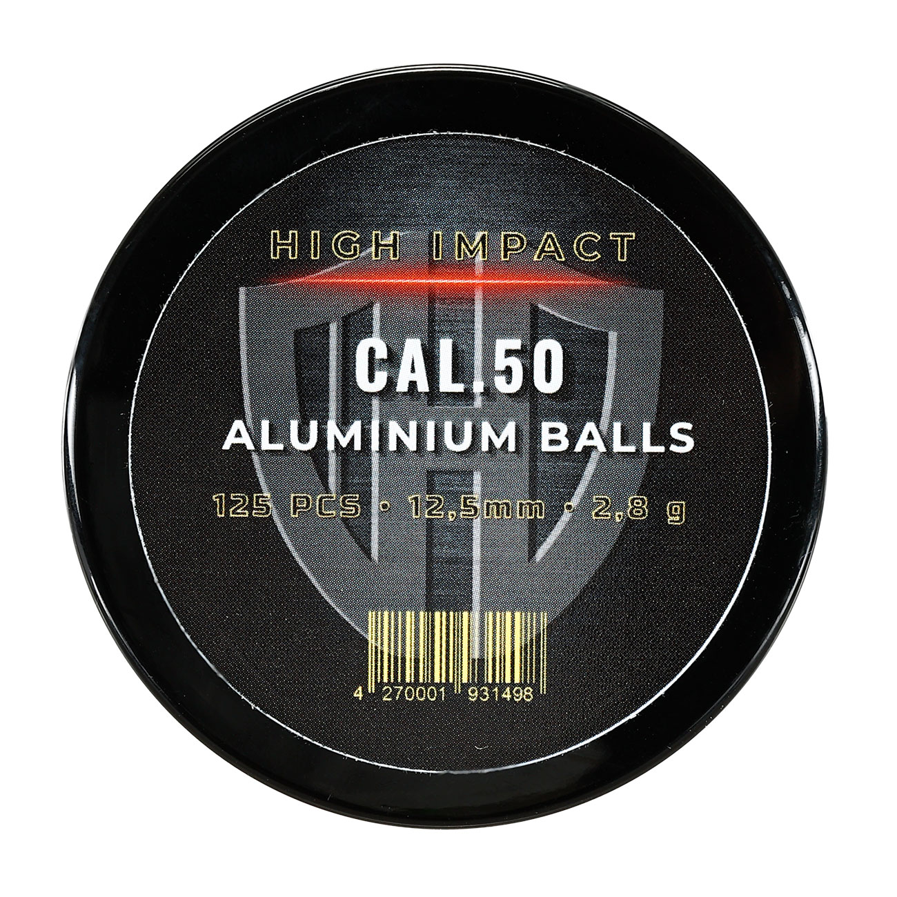 High Impact Aluminiumkugeln 2,8g Kaliber .50 silber 125er Dose Bild 3