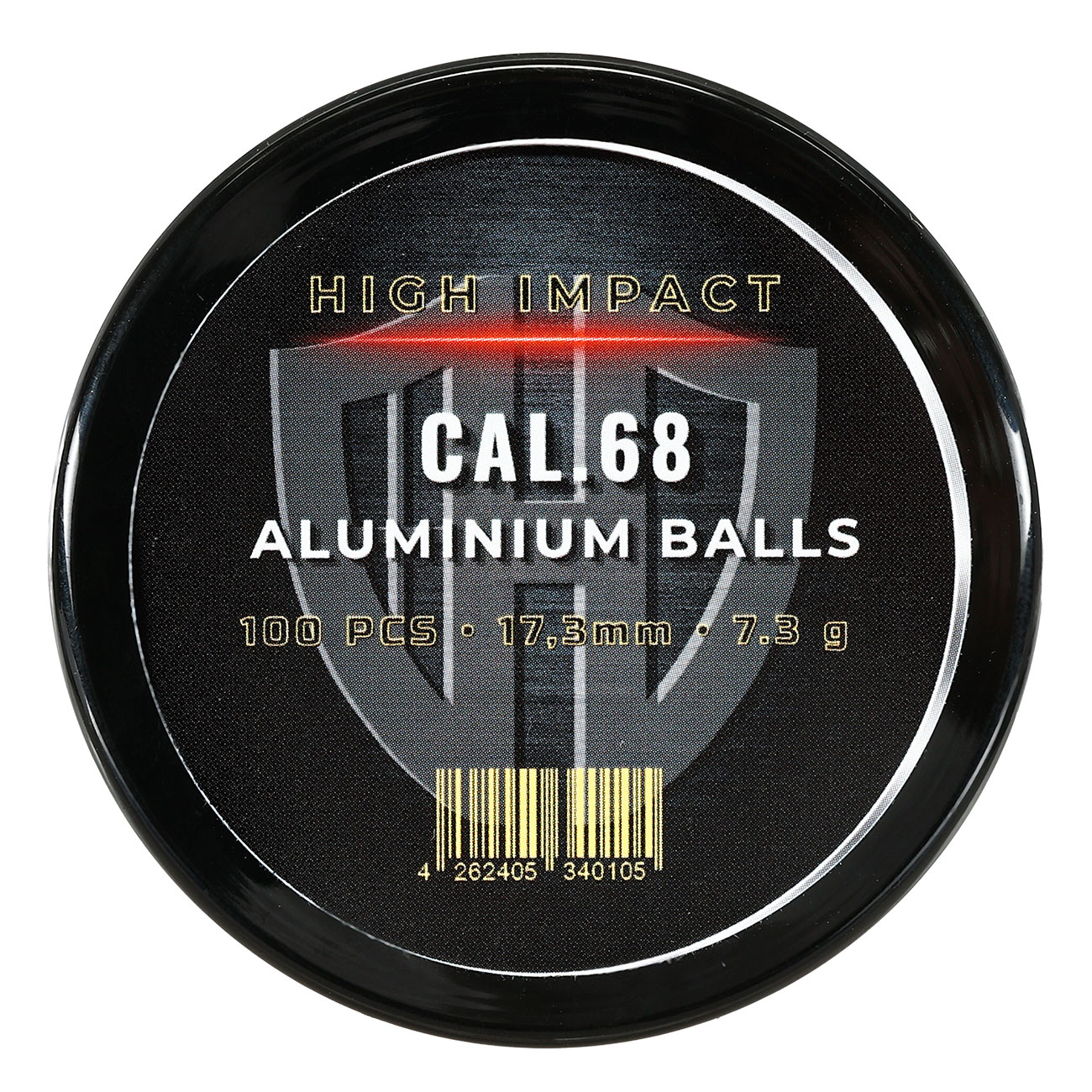 High Impact Aluminiumkugeln 7,3g Kaliber .68 silber 125er Dose Bild 3