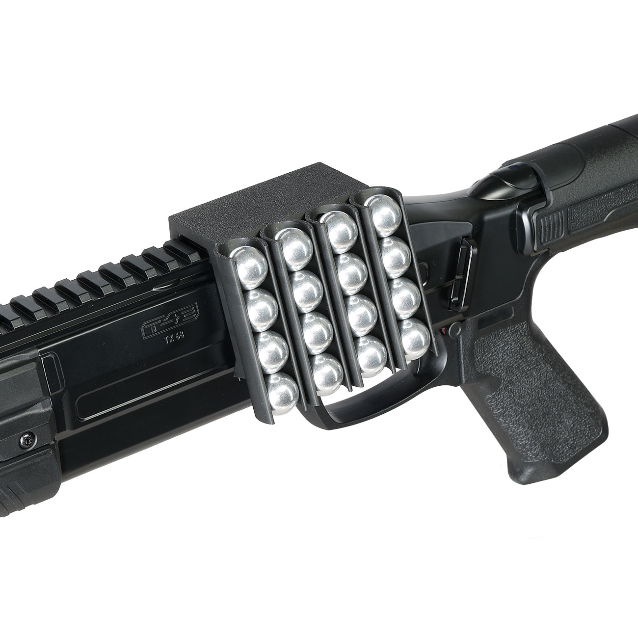 Munitionshalter Exclusive Ammo Holder 16 Balls schwarz f. HDX68 / TR68 / HDB68 / TB68 CO2 RAM Shotgun Kal. .68 Bild 4
