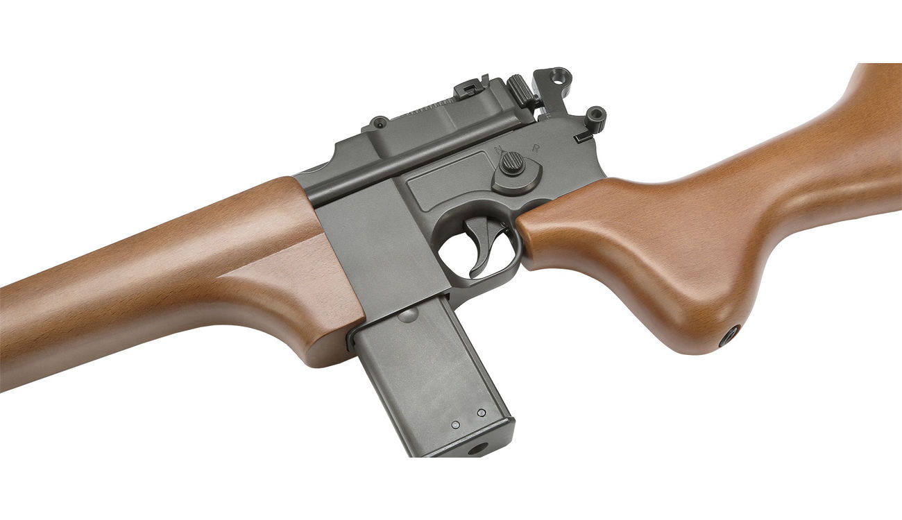 HFC M712 Airsoft Karabiner Vollmetall mit Echtholzschaft Gas NBB 6mm BB grau Bild 4