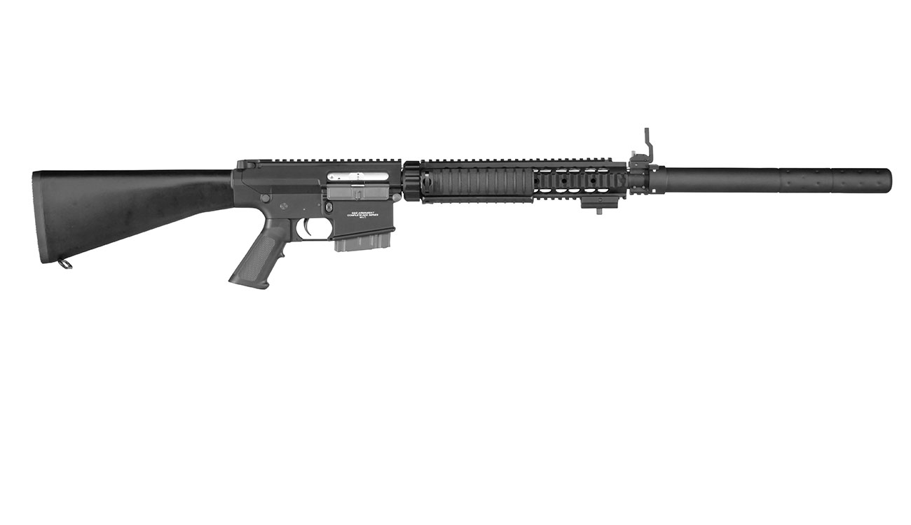 G&G GR25 Sniper Vollmetall S-AEG 6mm BB schwarz inkl. QD Mock Suppressor Bild 2