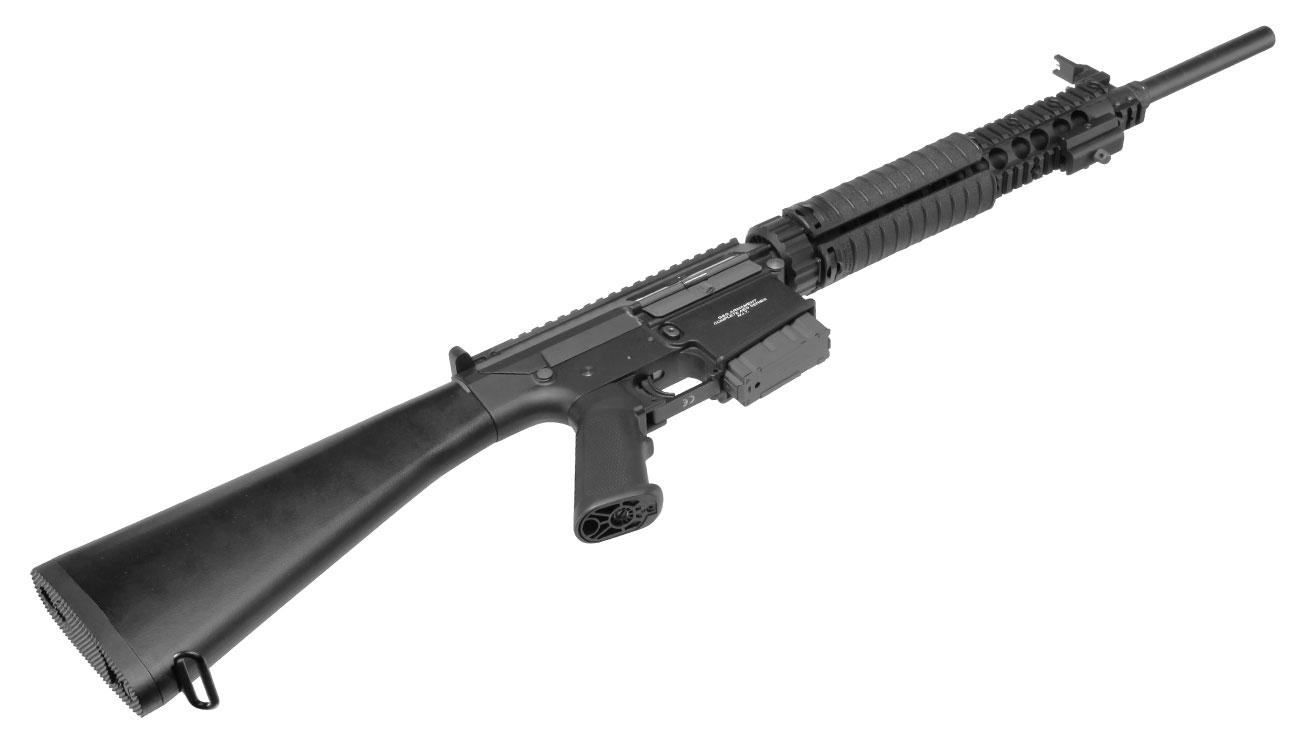 G&G GR25 Sniper Vollmetall S-AEG 6mm BB schwarz inkl. QD Mock Suppressor Bild 4