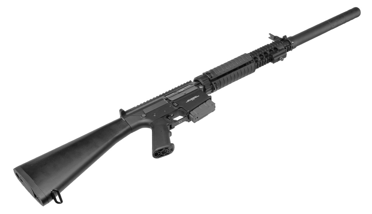 G&G GR25 Sniper Vollmetall S-AEG 6mm BB schwarz inkl. QD Mock Suppressor Bild 5