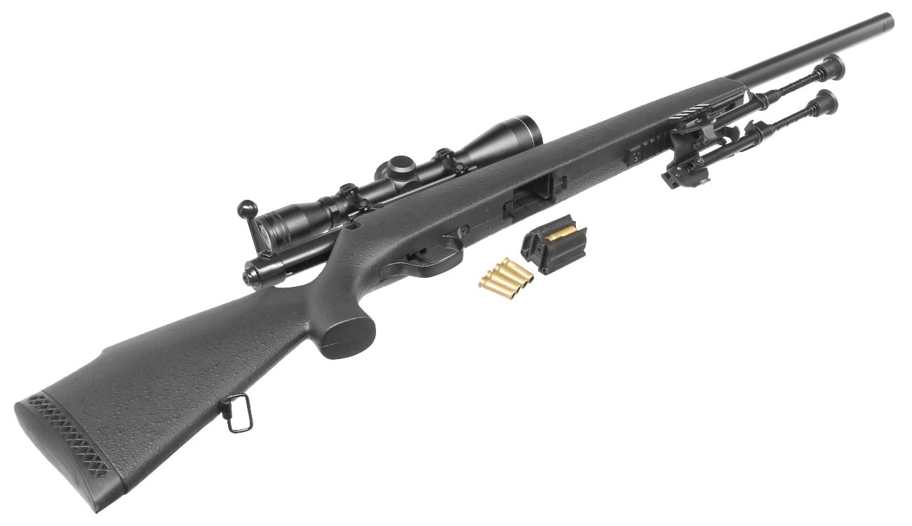 UHC Super X-9 Bolt Action Airsoft Snipergewehr inkl. Zweibein / Zielfernrohr Springer 6mm BB + 3.000 BIO FireBalls Bild 6
