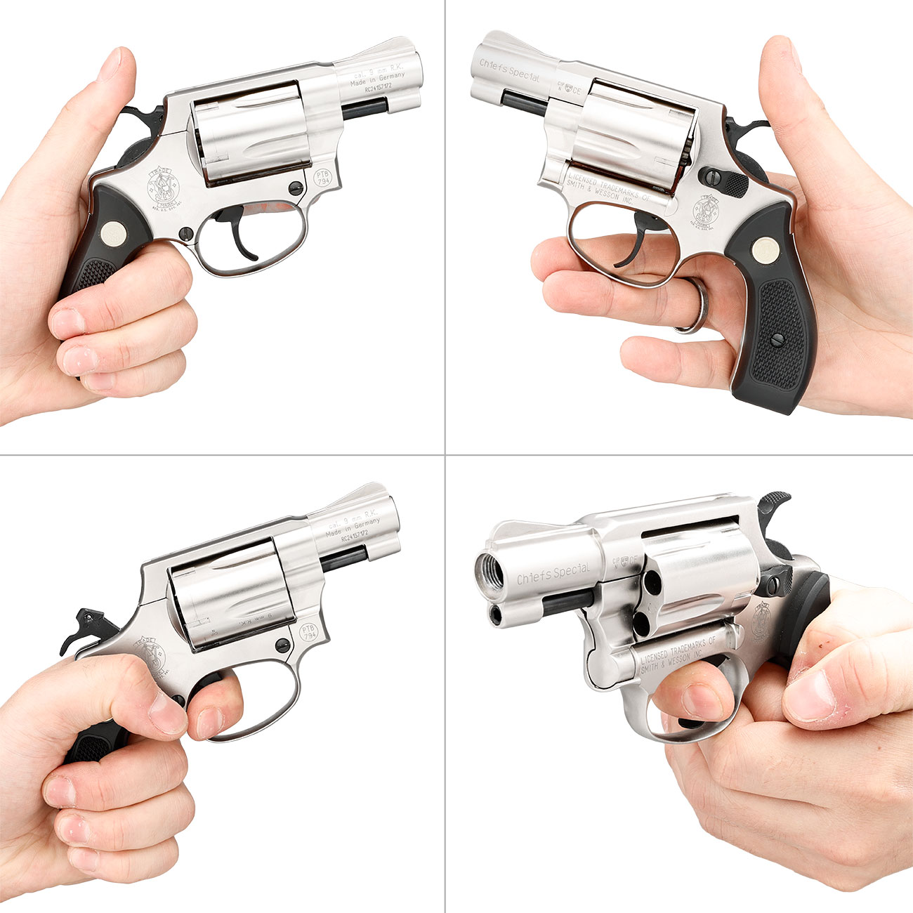Smith & Wesson Chiefs Special Schreckschussrevolver Kal. 9mm R.K. vernickelt Bild 11