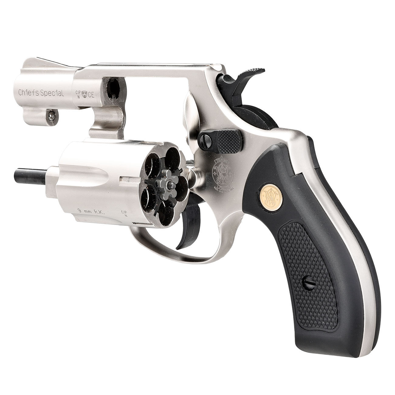 Smith & Wesson Chiefs Special Schreckschussrevolver Kal. 9mm R.K. vernickelt Bild 7
