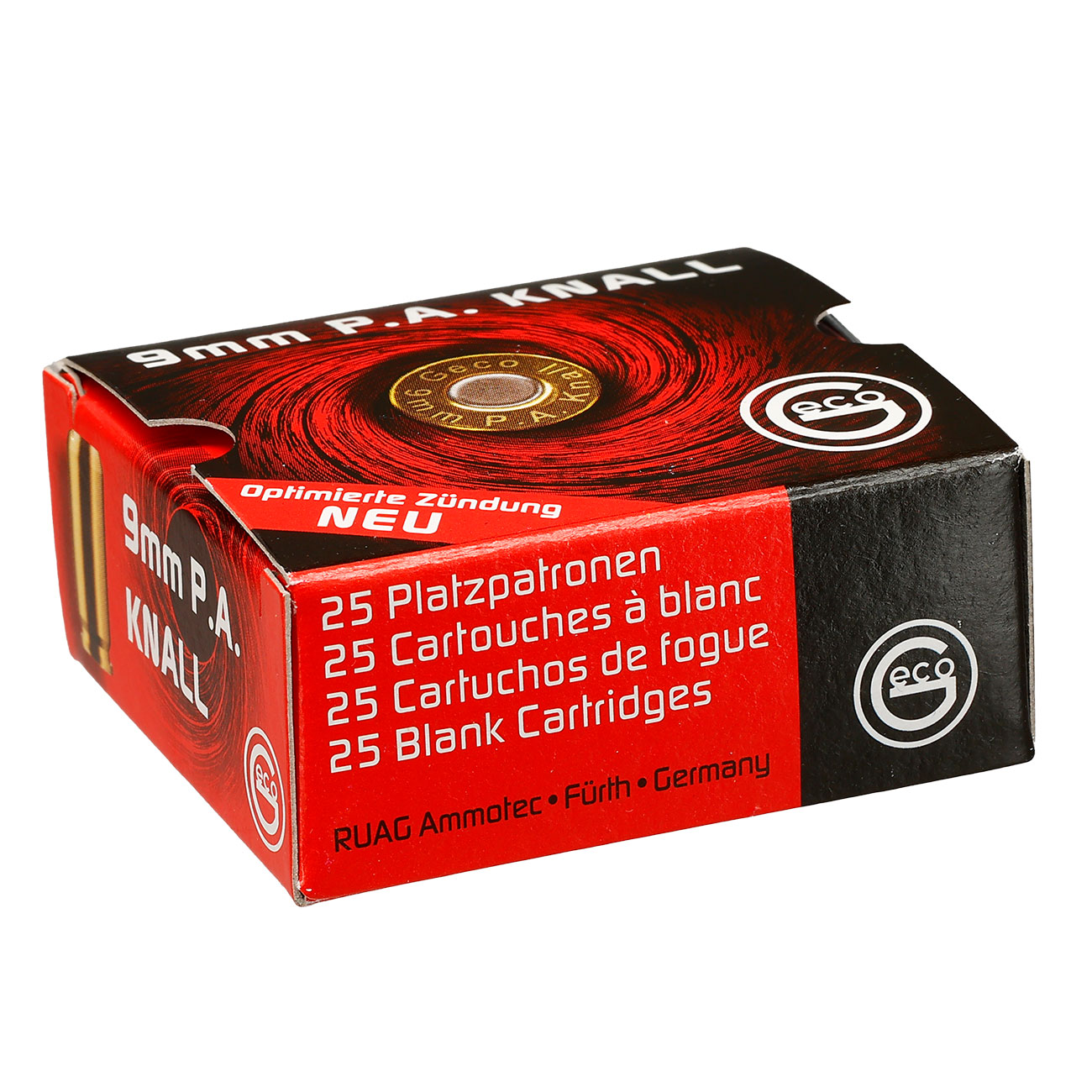 Geco Knallpatronen, 9mm P.A.K. 25 Stck Bild 5