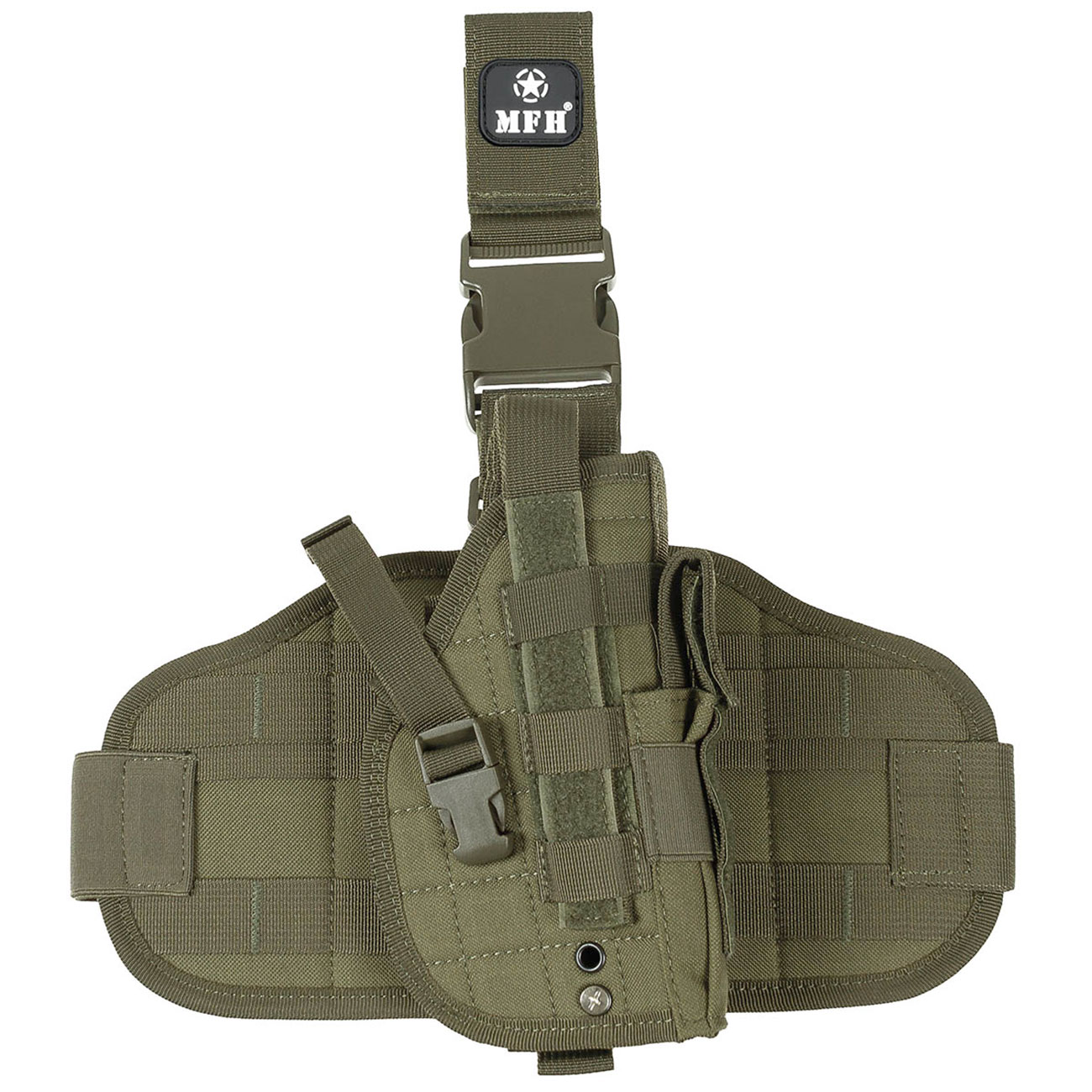 MFH Pistolenbeinholster rechts oliv 'Molle'