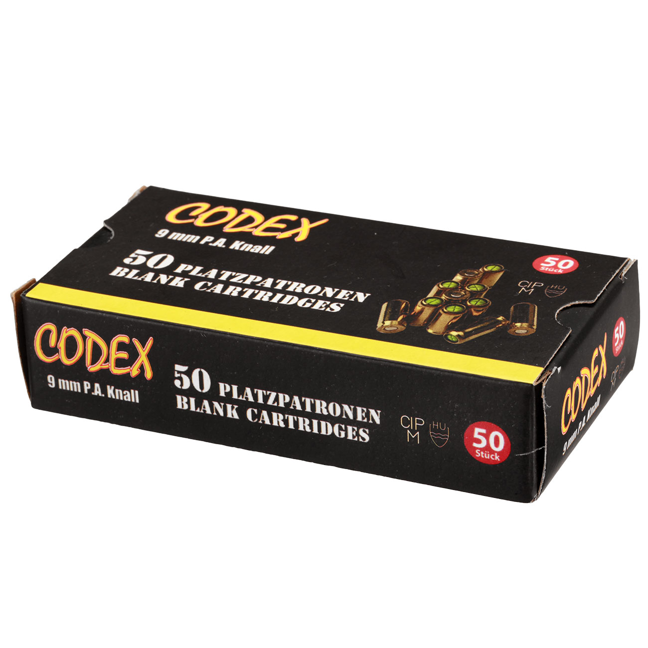 Codex Gold Knallpatronen 9mm P.A.K. 50 Stck Bild 5