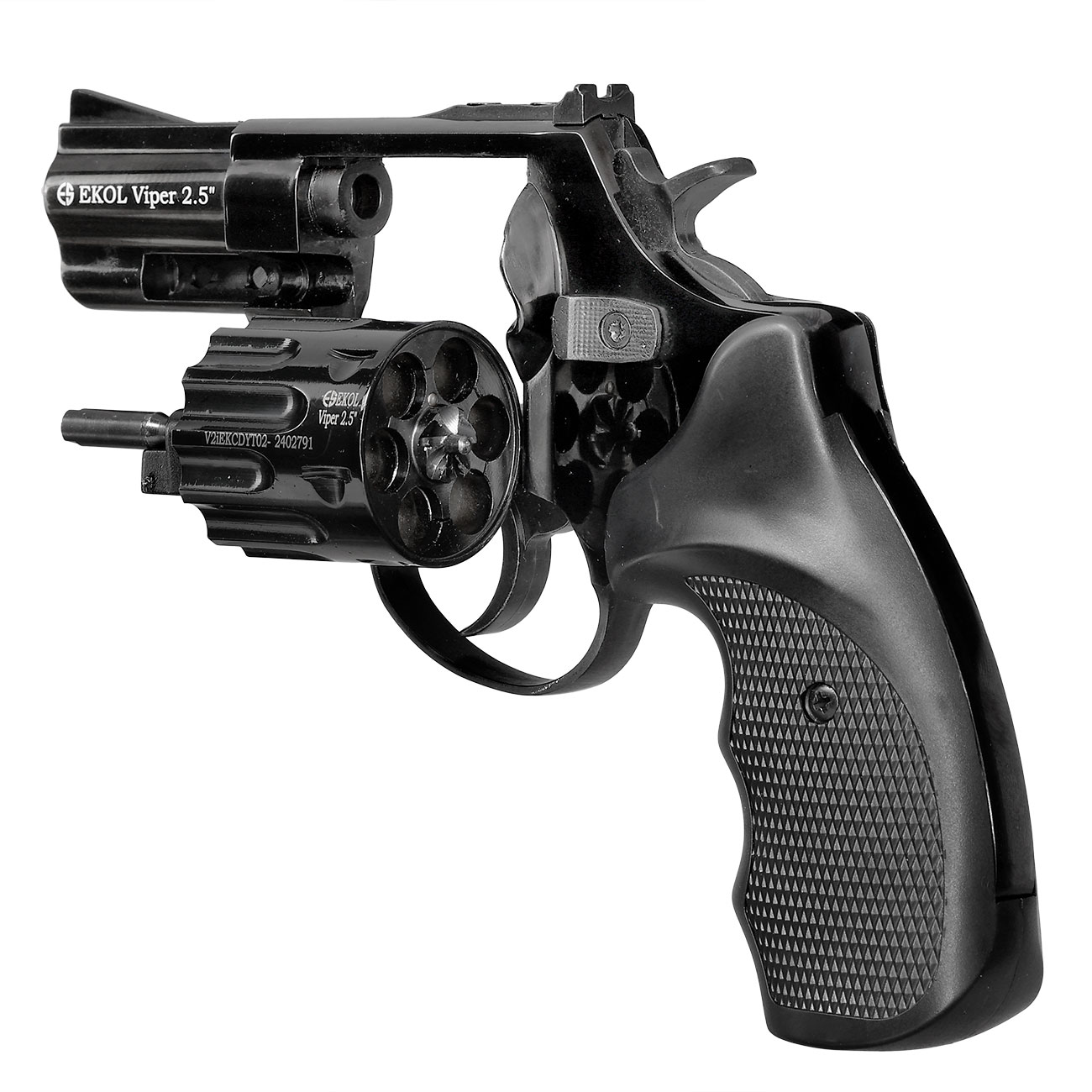 EKOL Viper Compact 2,5 Zoll Schreckschuss-Revolver 9mm R.K. brniert Bild 7