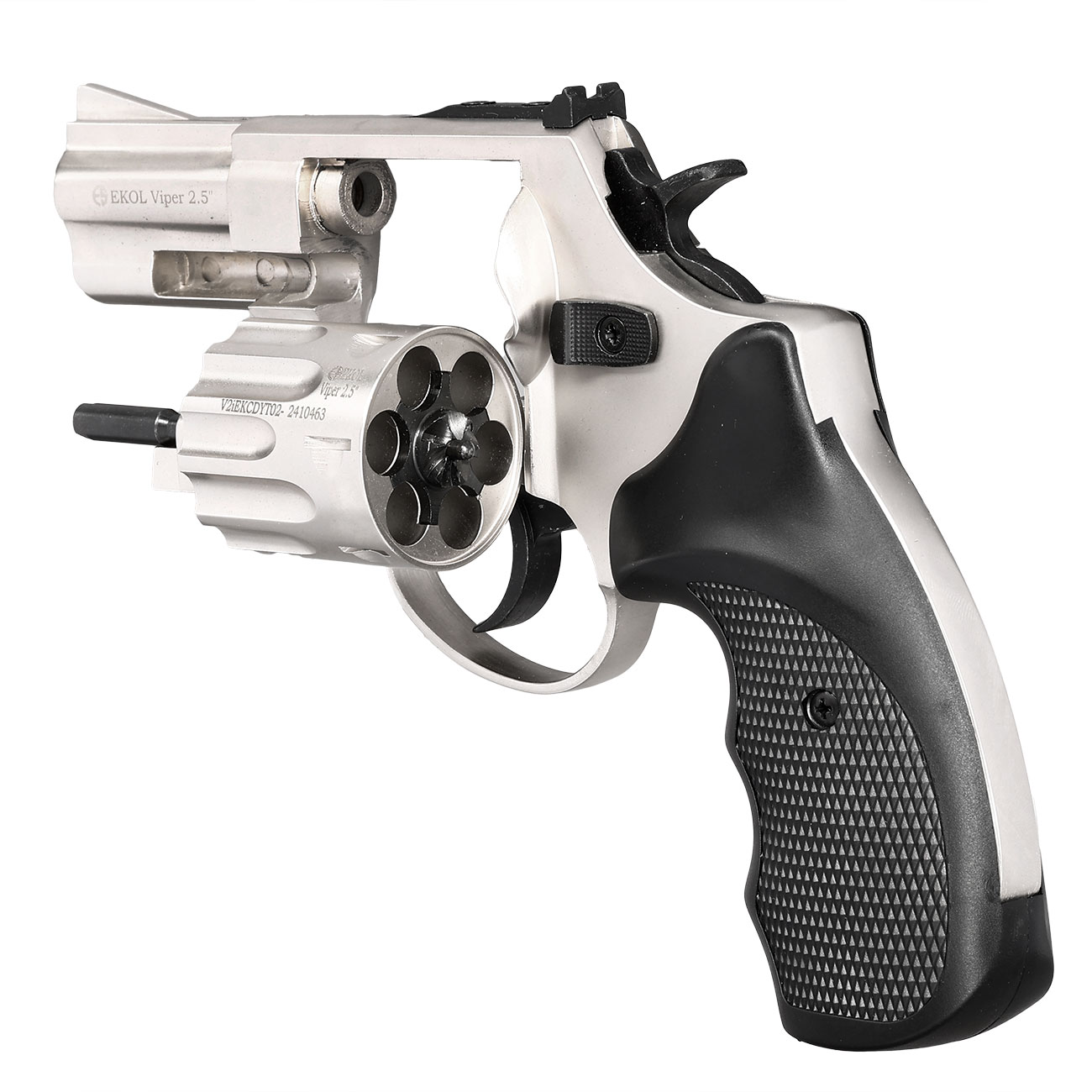Ekol Viper Compact 2,5 Zoll Schreckschuss-Revolver 9mm R.K.nickel Bild 7