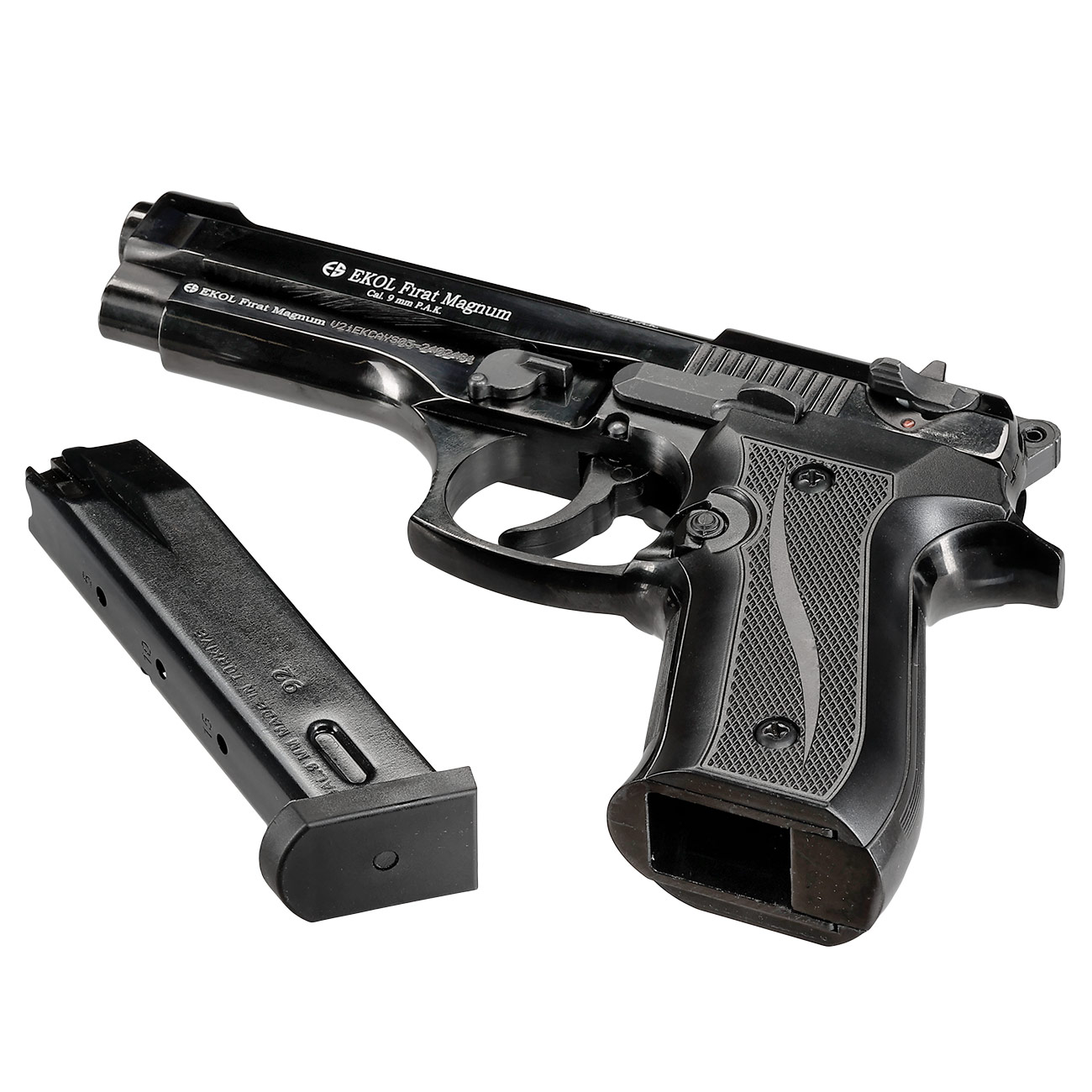 Ekol Firat Magnum Schreckschusspistole Kal. 9mm P.A.K. Vollmetall brniert Bild 6