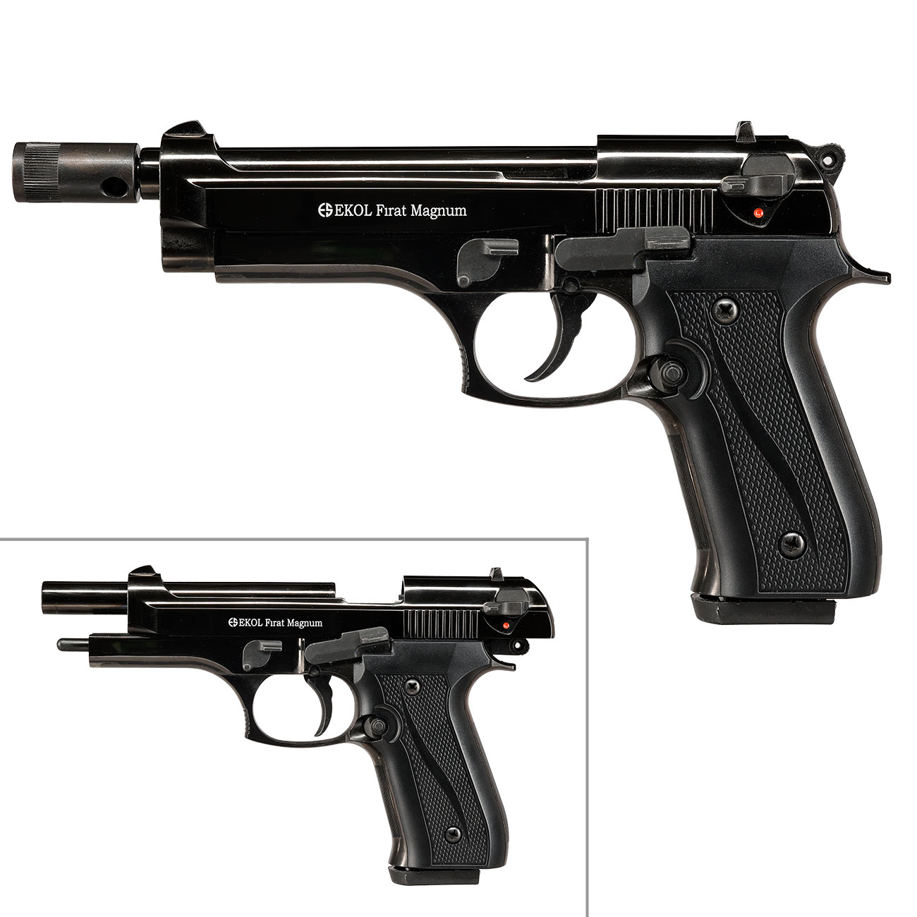Ekol Firat Magnum Schreckschusspistole Kal. 9mm P.A.K. Vollmetall brüniert Bild 9