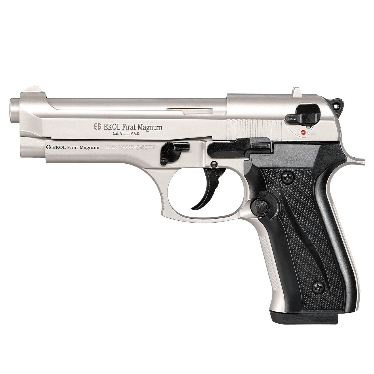 Ekol Firat Magnum Schreckschuss Pistole 9mm P.A.K. nickel
