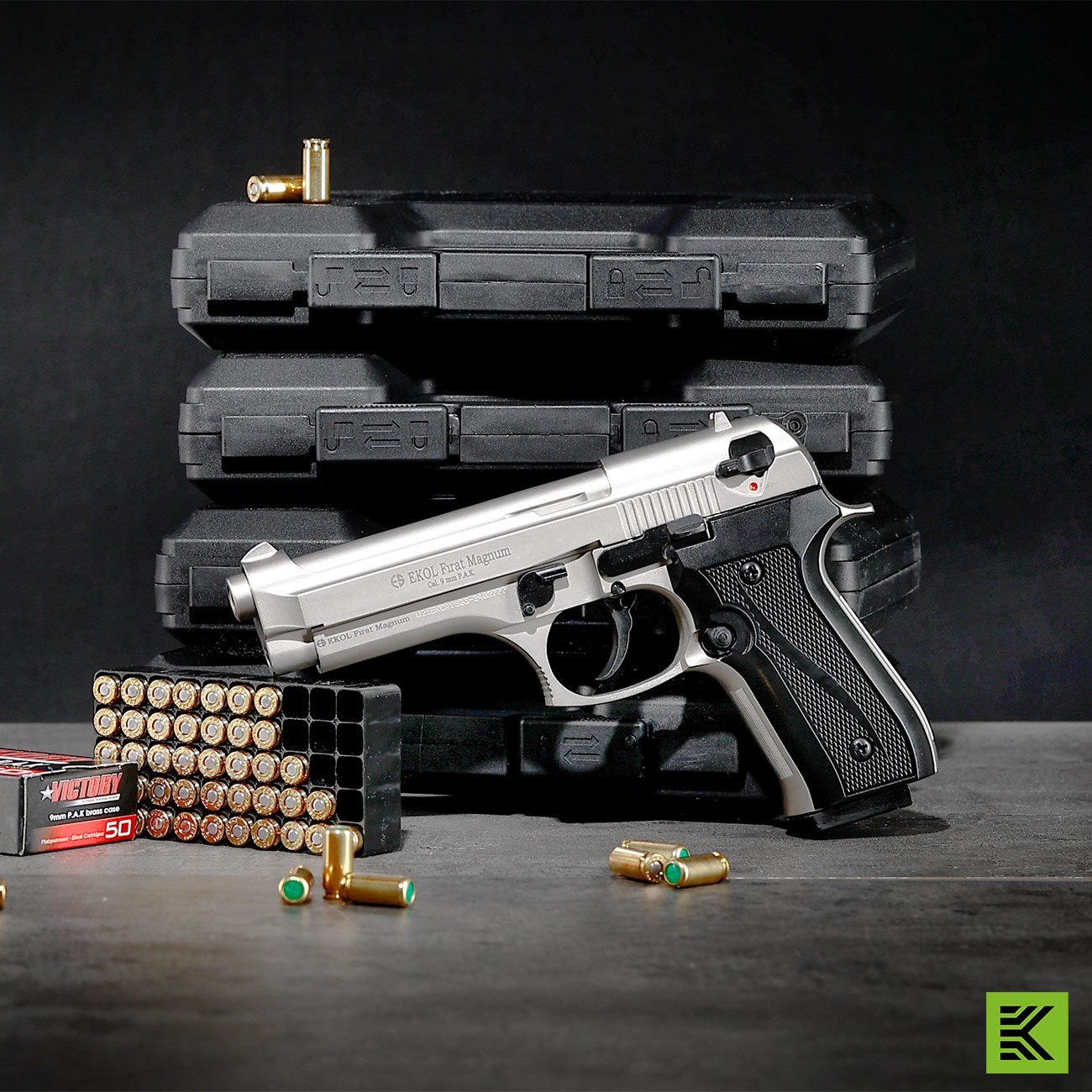Ekol Firat Magnum Schreckschuss Pistole 9mm P.A.K. nickel Bild 1