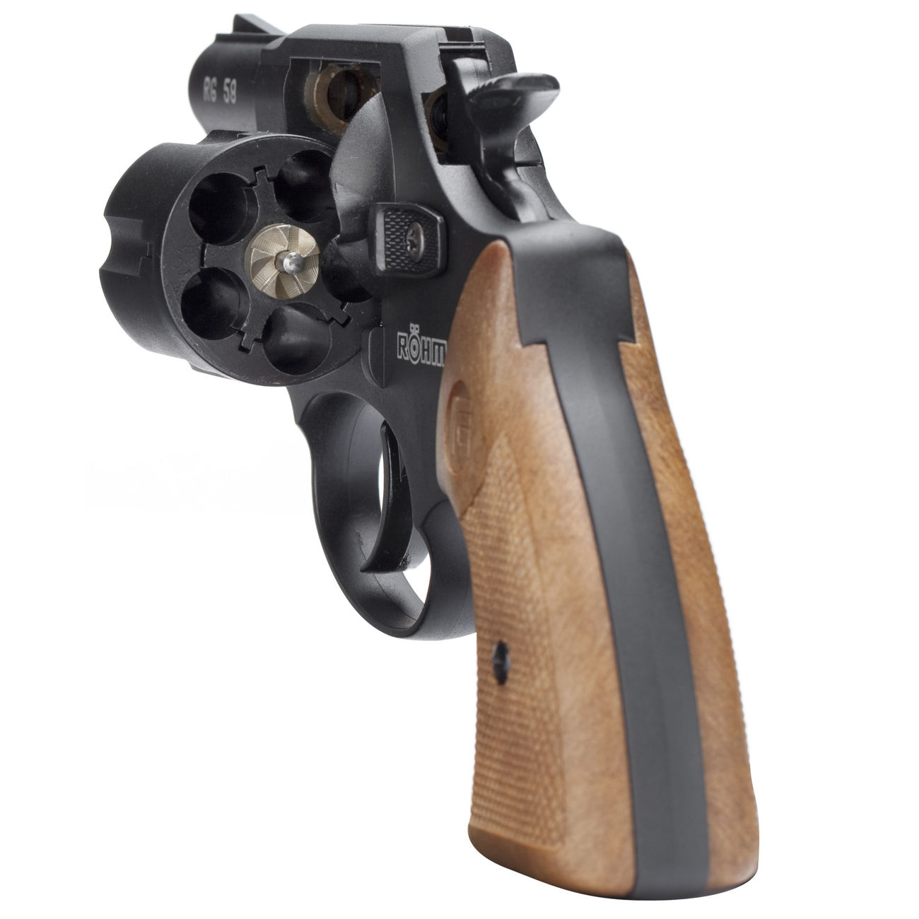 Röhm RG 59 Schreckschuss-Revolver 9mm R.K. brüniert Holzoptik Bild 3
